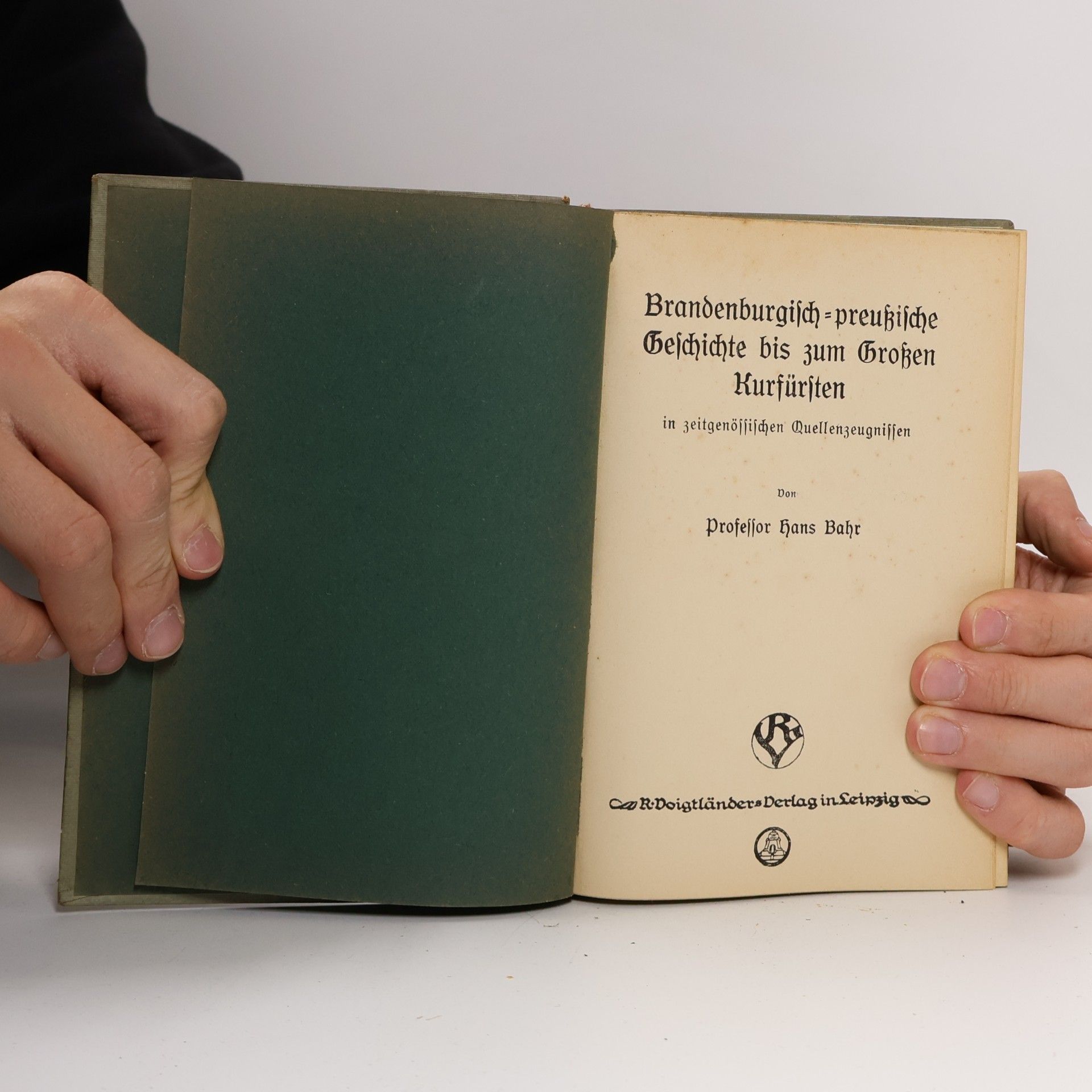 Hans Bahr Aus der brandenburgisch-preußischen Geschichte