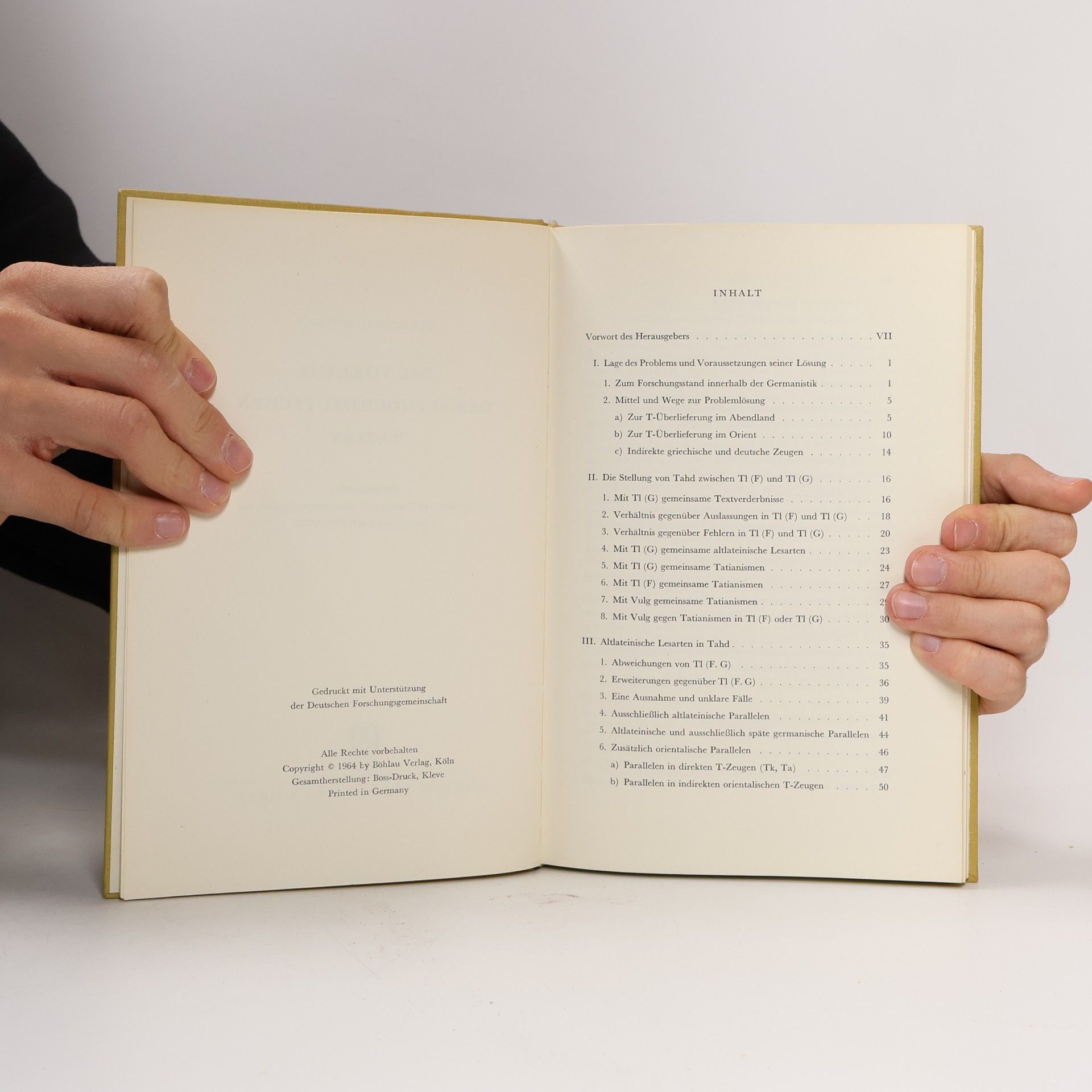 Anton Baumstark Die Vorlage des althochdeutschen Tatian