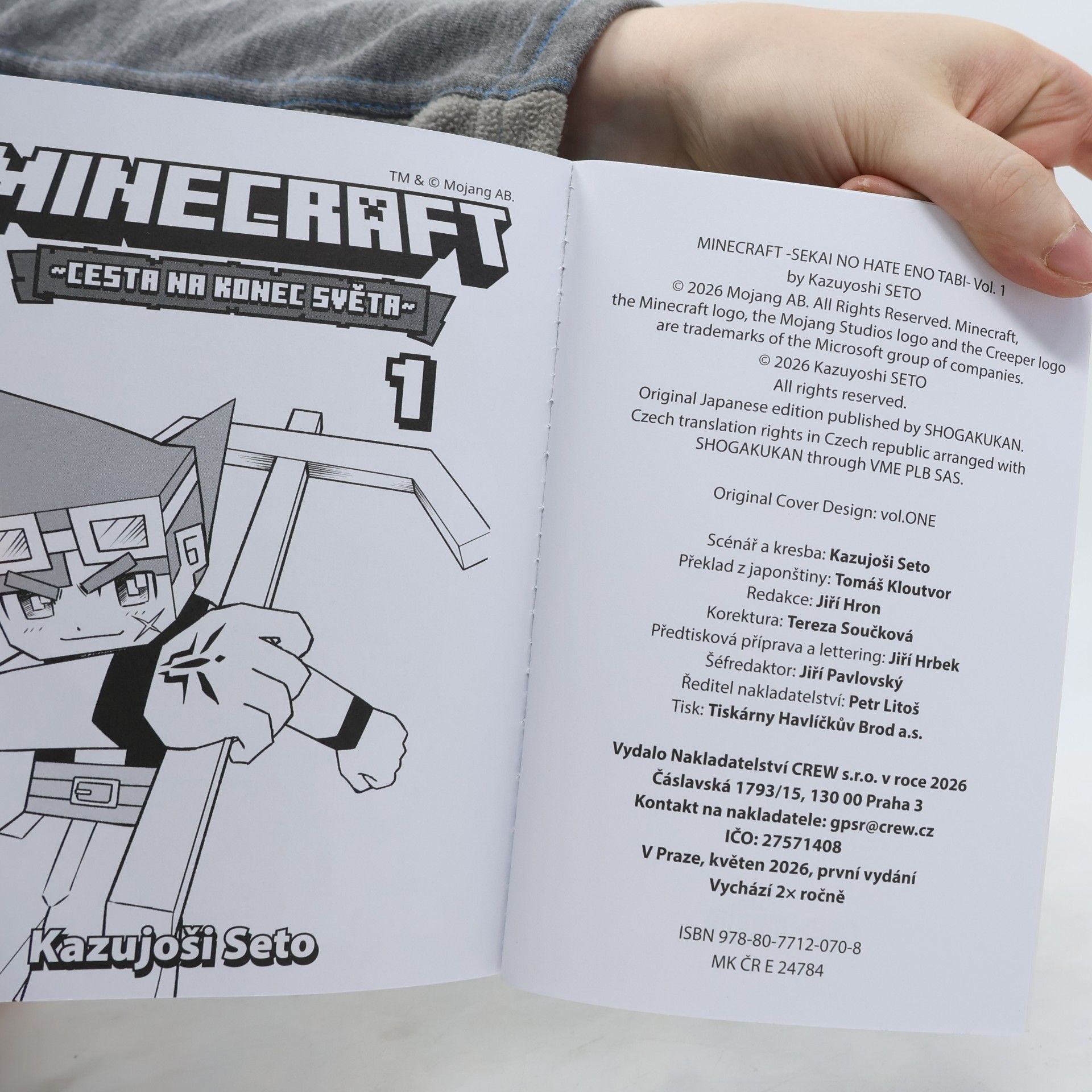Kazujoši Seto Minecraft manga: Cesta na konec světa 1