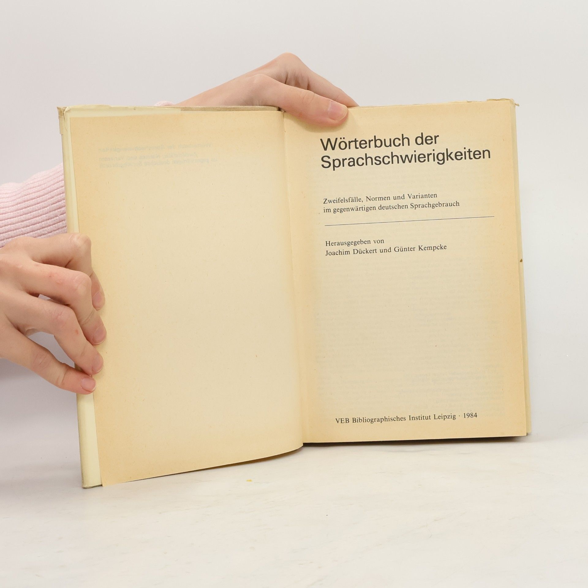 Günter Kempcke Wörterbuch der Sprachschwierigkeiten