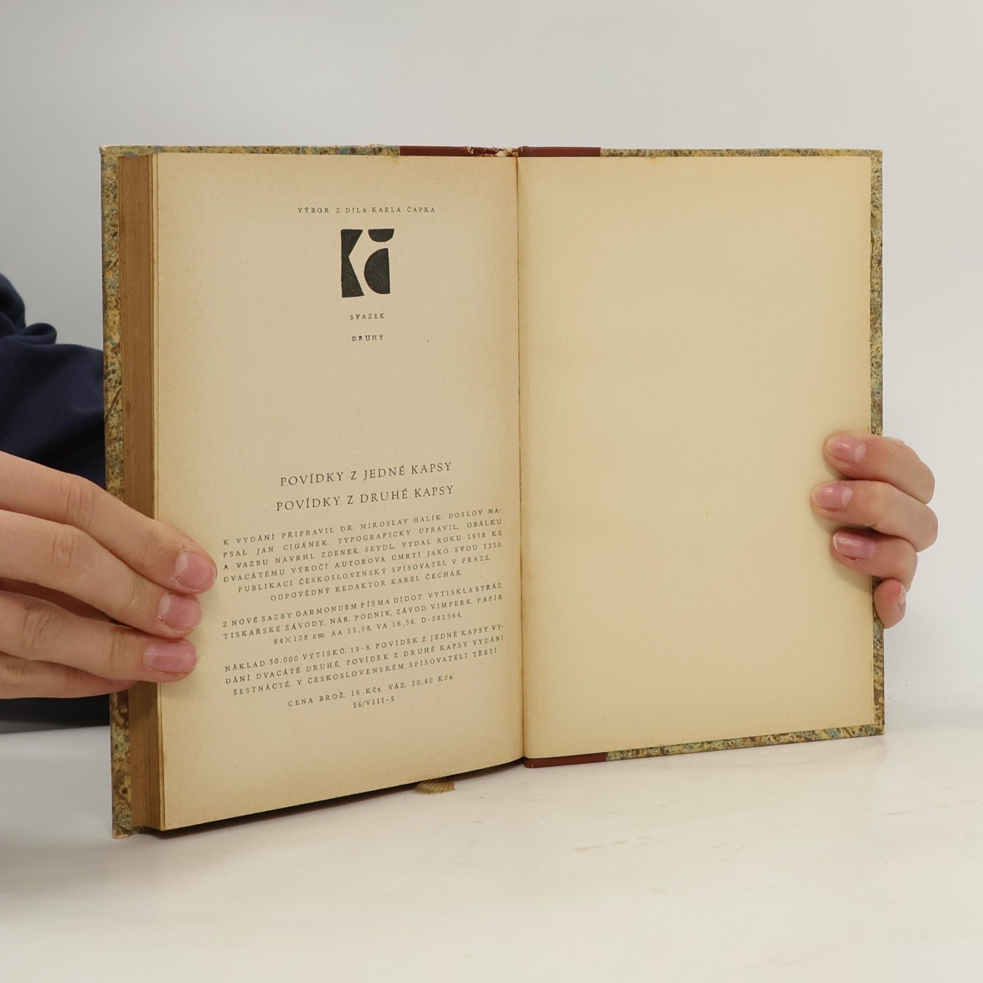 Karel Čapek Povídky z jedné kapsy / Povídky z druhé kapsy