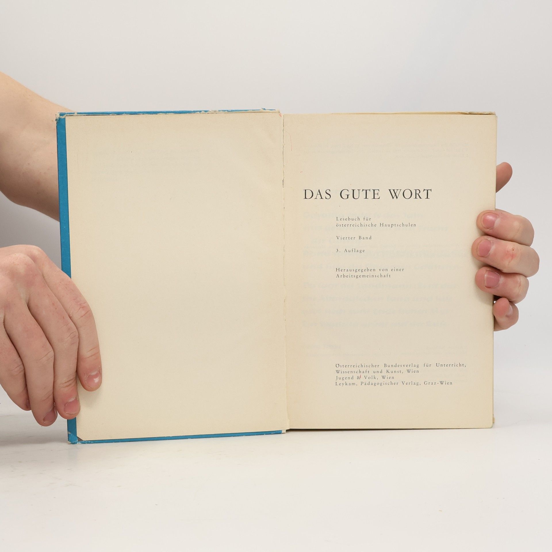 kolektiv Das Gute Wort Lesebuch für österreichische Hauptschulen Vierter Band