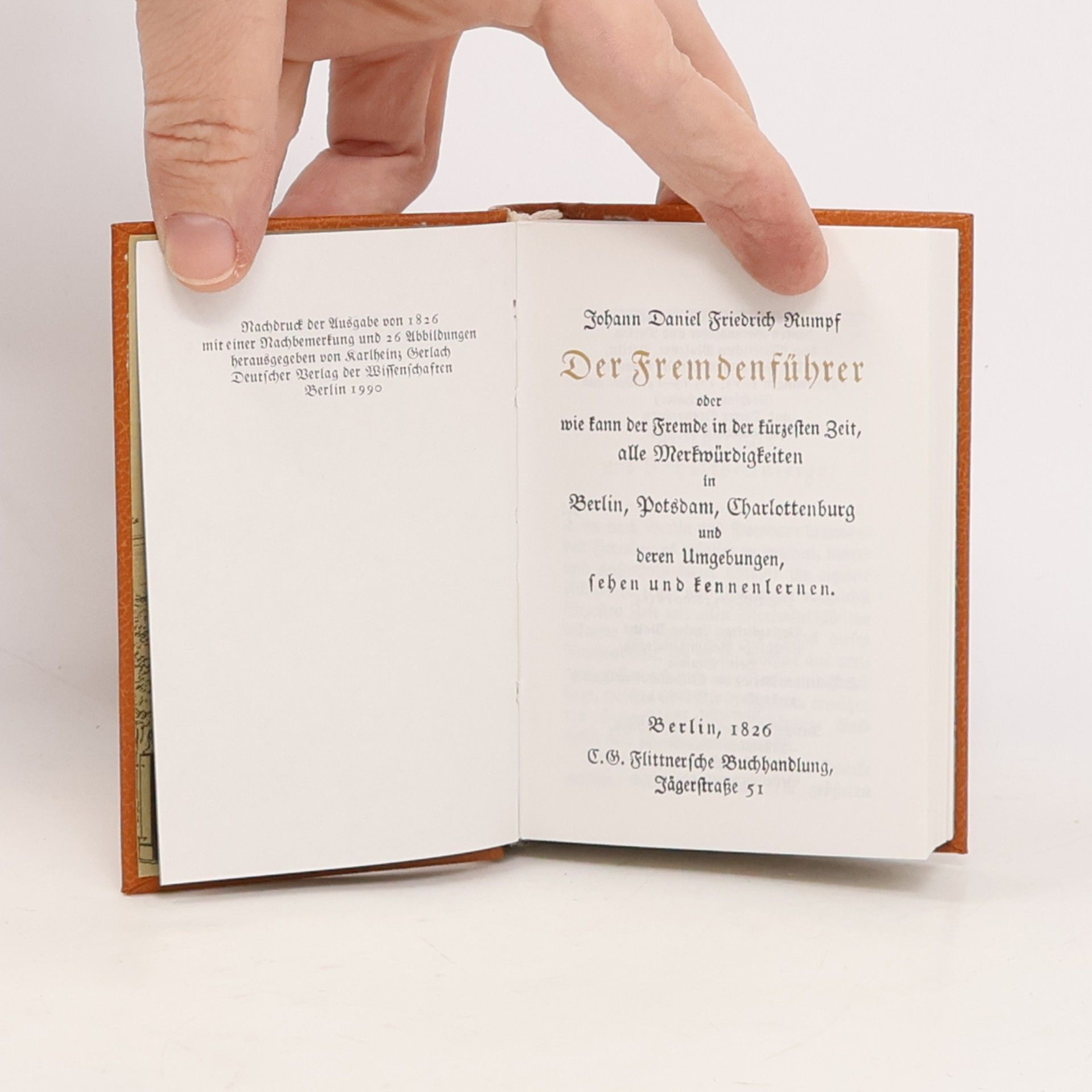 Johann Daniel Friedrich Rumpf Fremdenführer für Berlin Potsdam, Charlottenburg