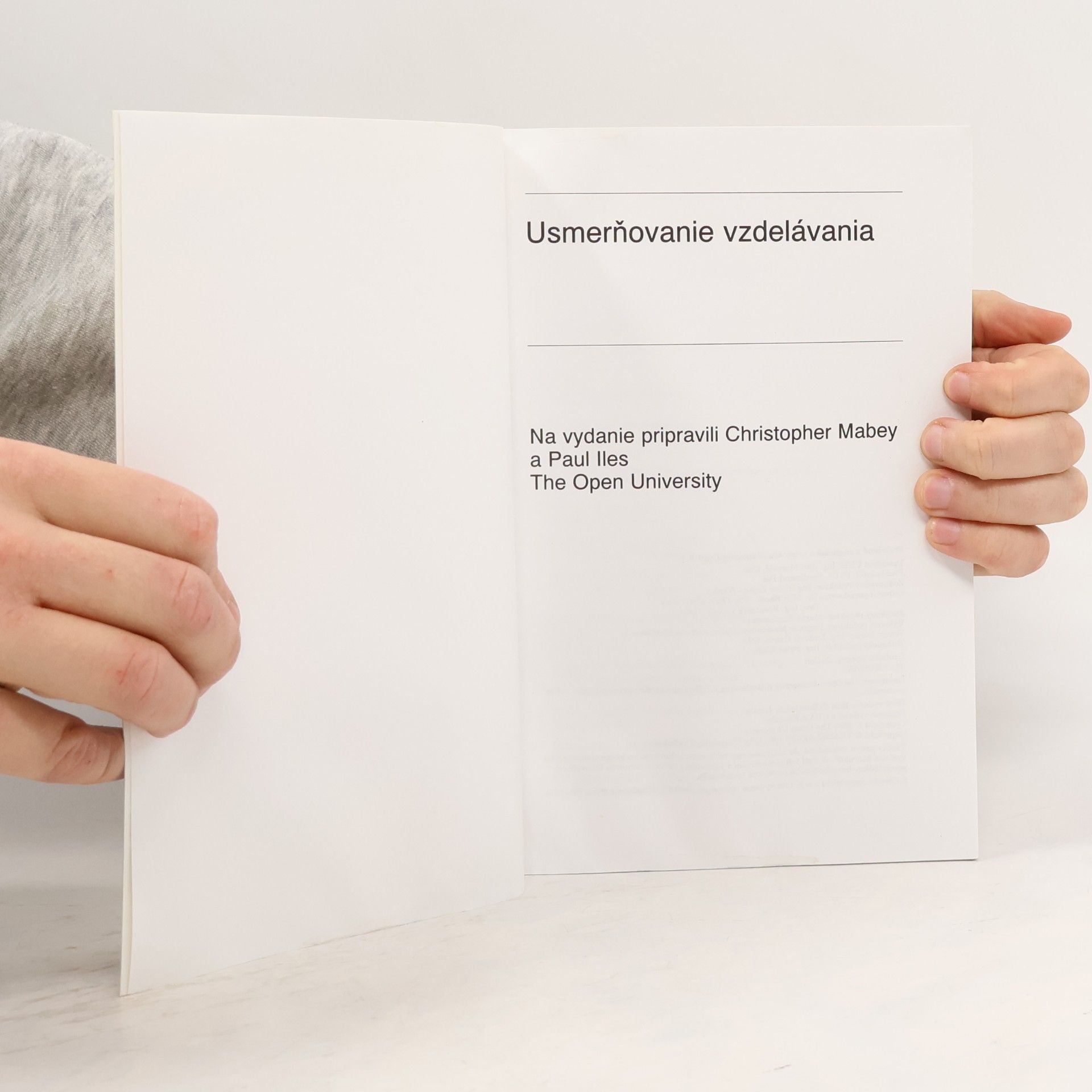 Christopher Mabey Usmerňovanie vzdelávania