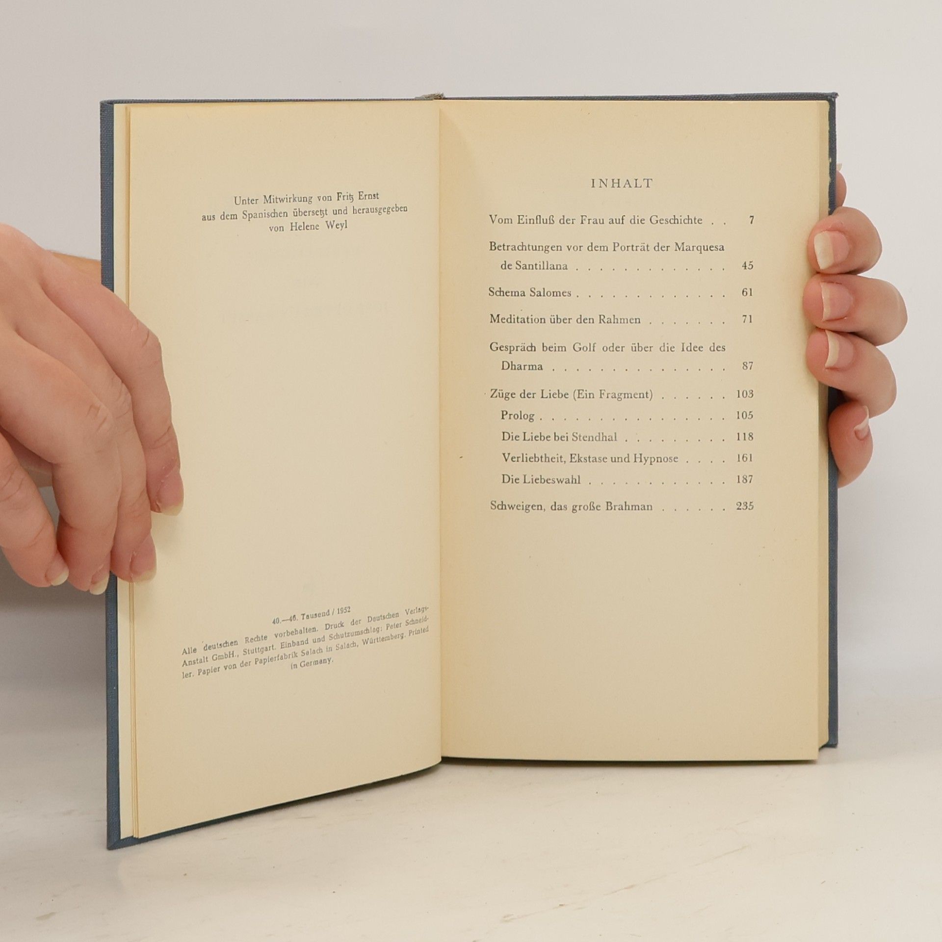 José Ortega y Gasset Über die Liebe