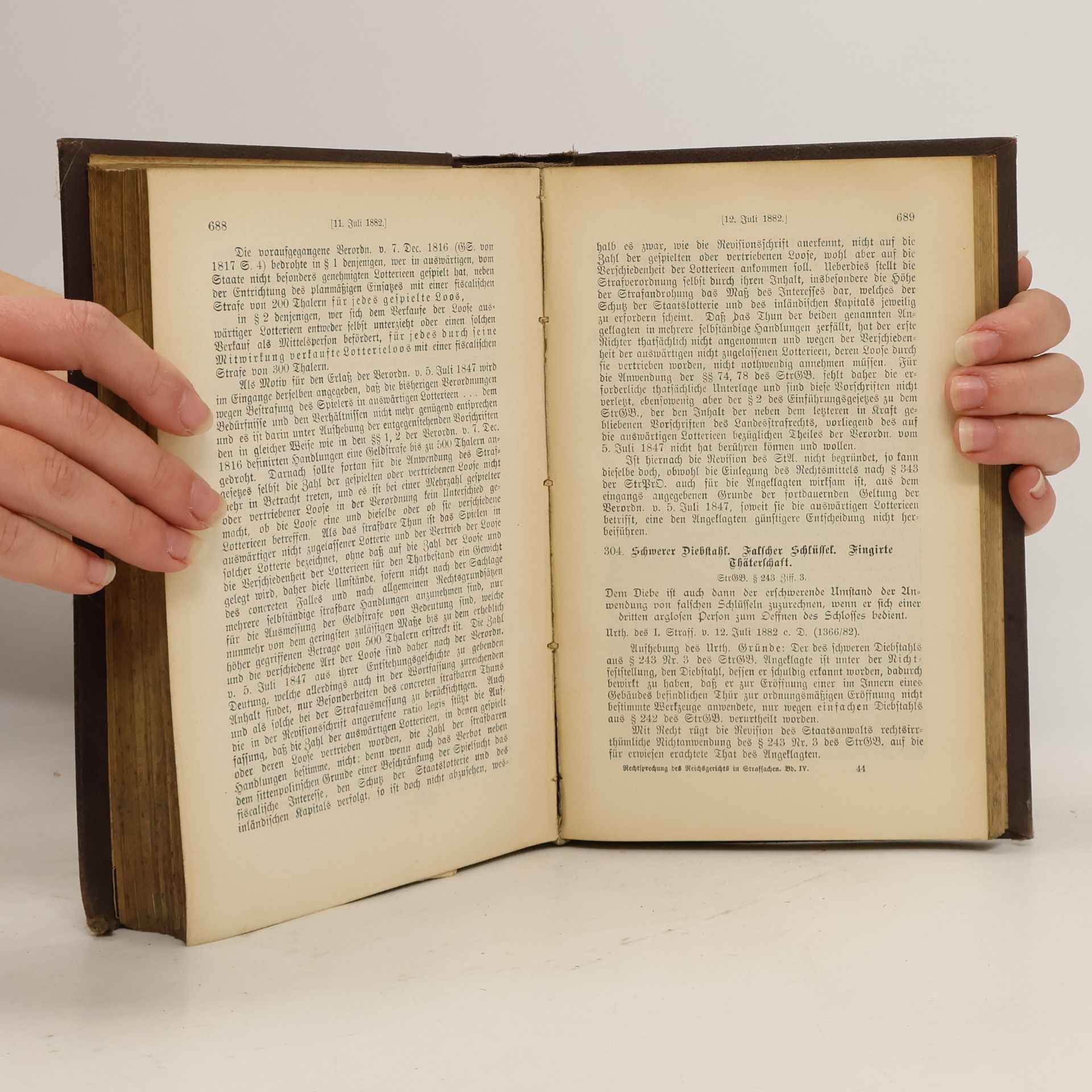 Autorenkollektiv Rechtsprechung des Deutschen Reichsgerichts in Strafsachen IV.