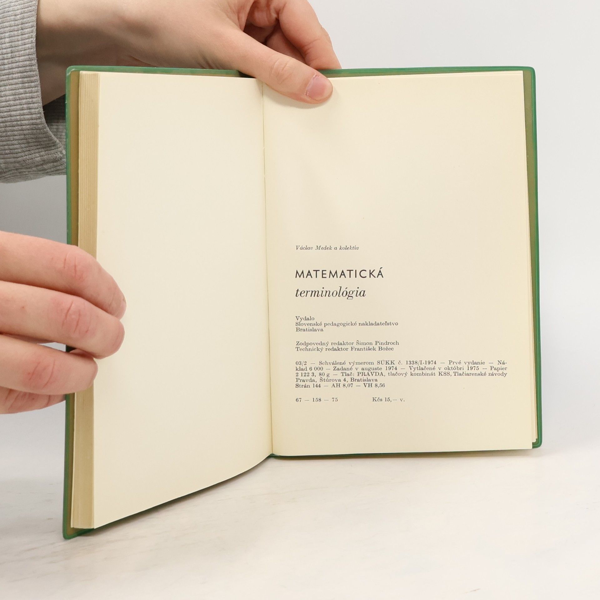 Václav Medek Matematická terminológia