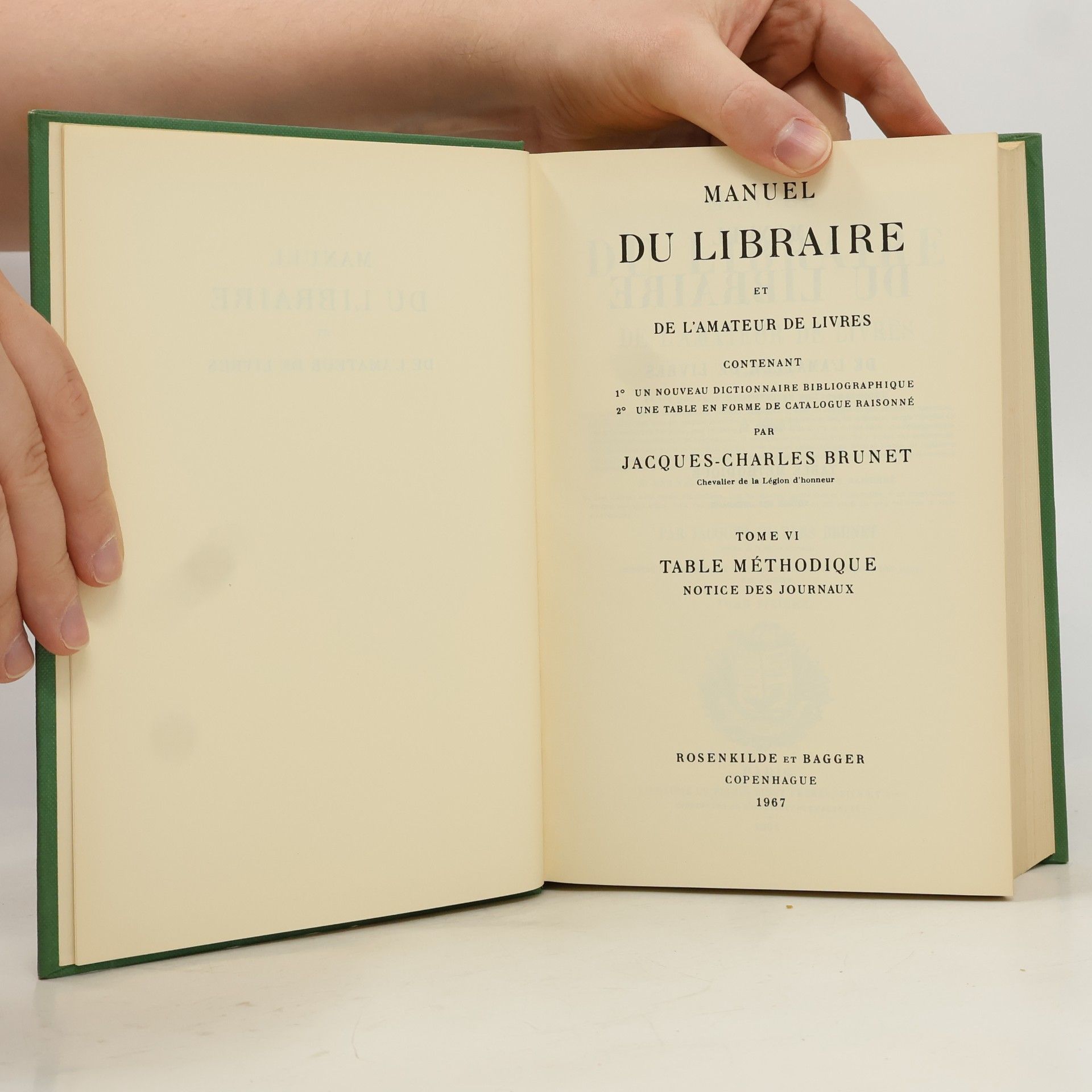 Jacques-Charles Brunet Manuel Du Libraire Et De L'amateur De Livres VI