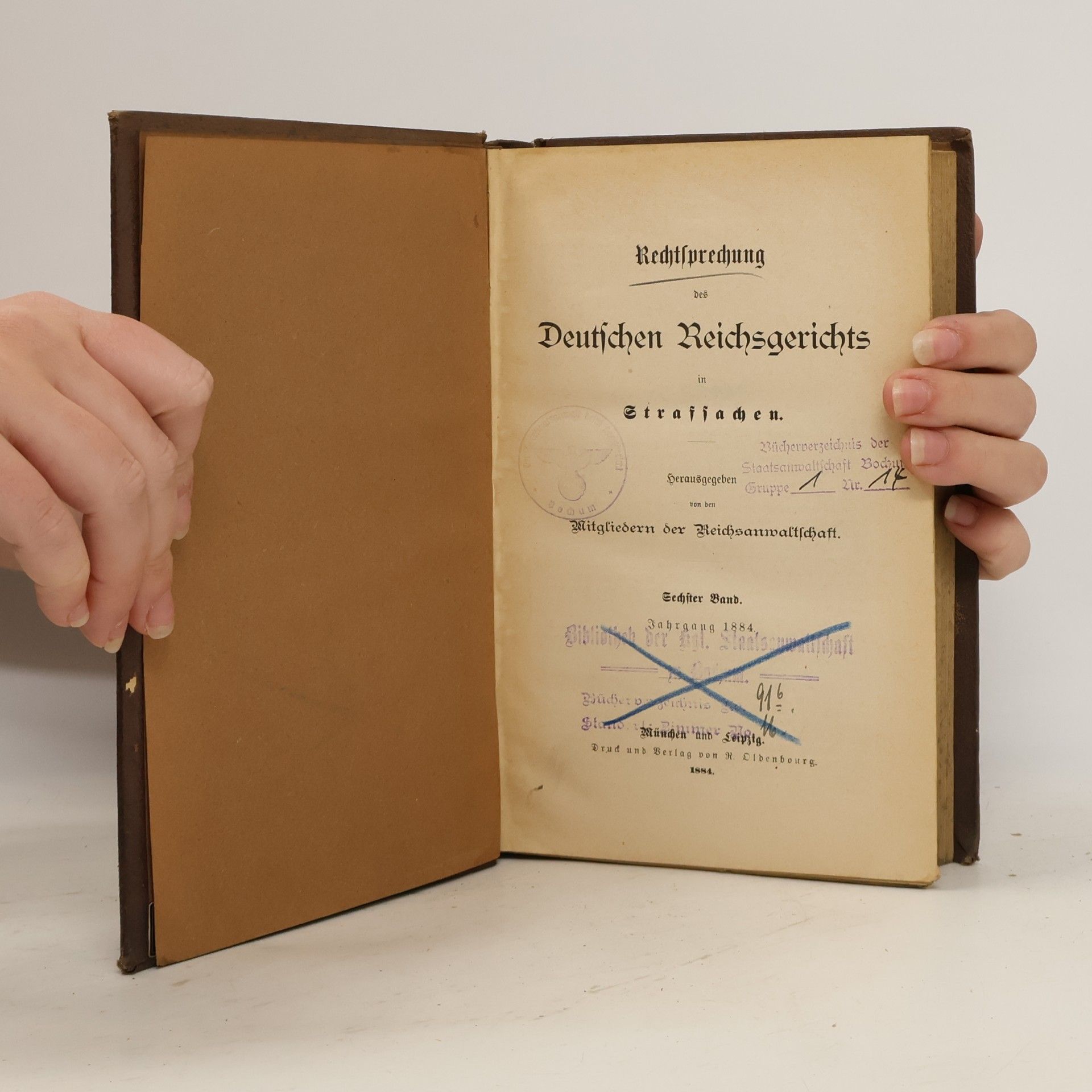 Autorenkollektiv Rechtsprechung des Deutschen Reichsgerichts in Strafsachen. Sechster Band.