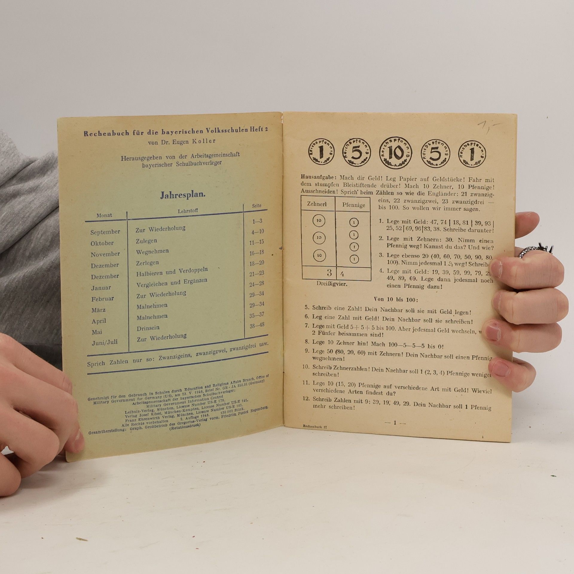 Various authors Rechenbuch für die bayerischen Volksschulen