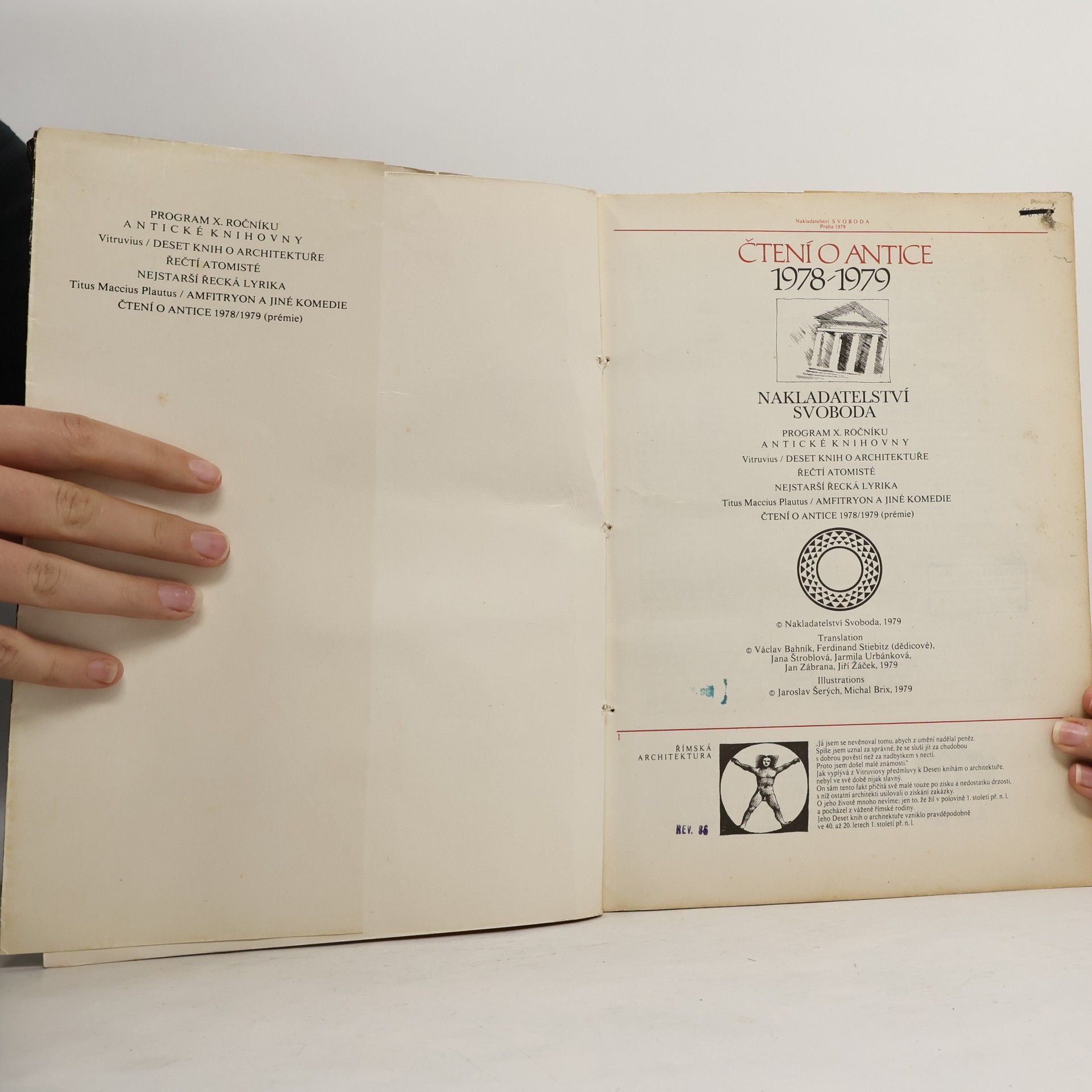 Kolektiv autorů Čtení o antice 1978-1979