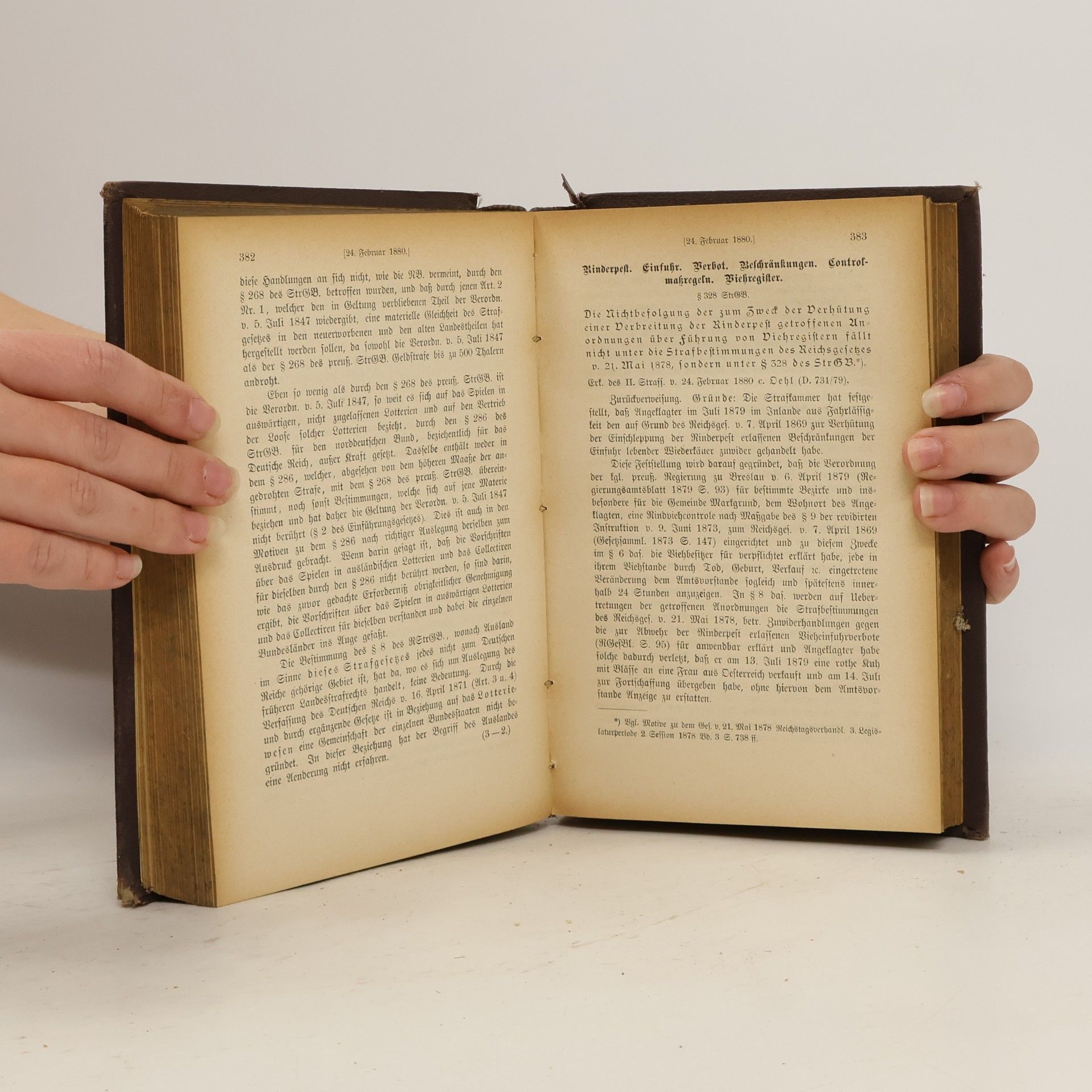 Autorenkollektiv Rechtsprechung des Deutschen Reichsgerichts in Strafsachen. Erster Band. Jahrgang 1879/80.