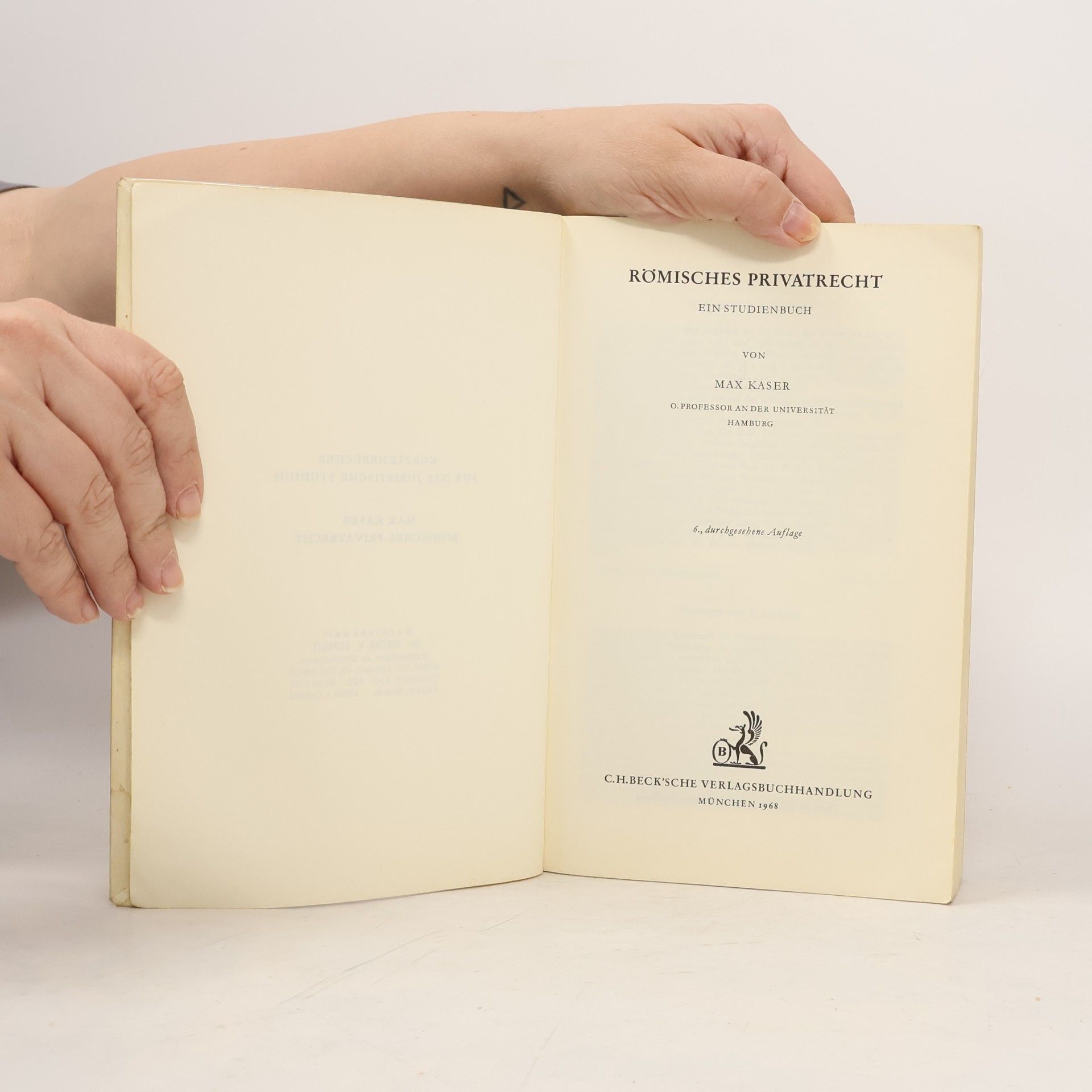 Max Kaser Römisches Privatrecht