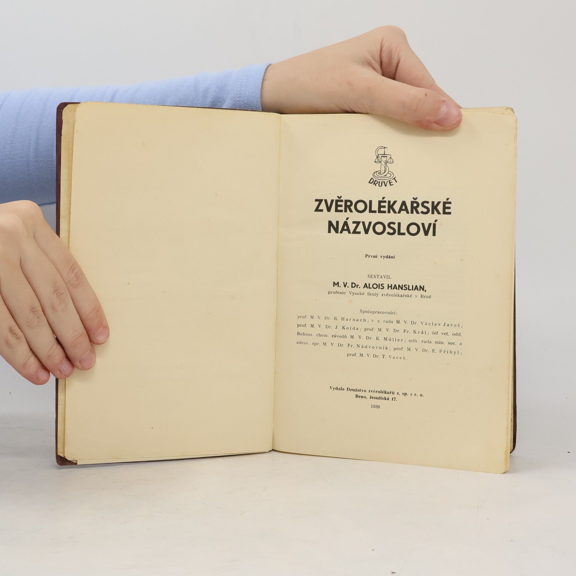 Alois Hanslian Zvěrolékařské názvosloví