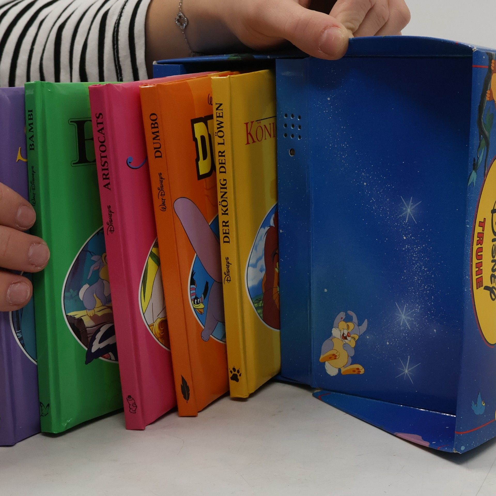 Meine bunte Disney Truhe (Papptruhe mit 5 Disney-Klassikern / Bambi, Aristocats, Susi und Strolch, Der König der Löwen, Dumbo)