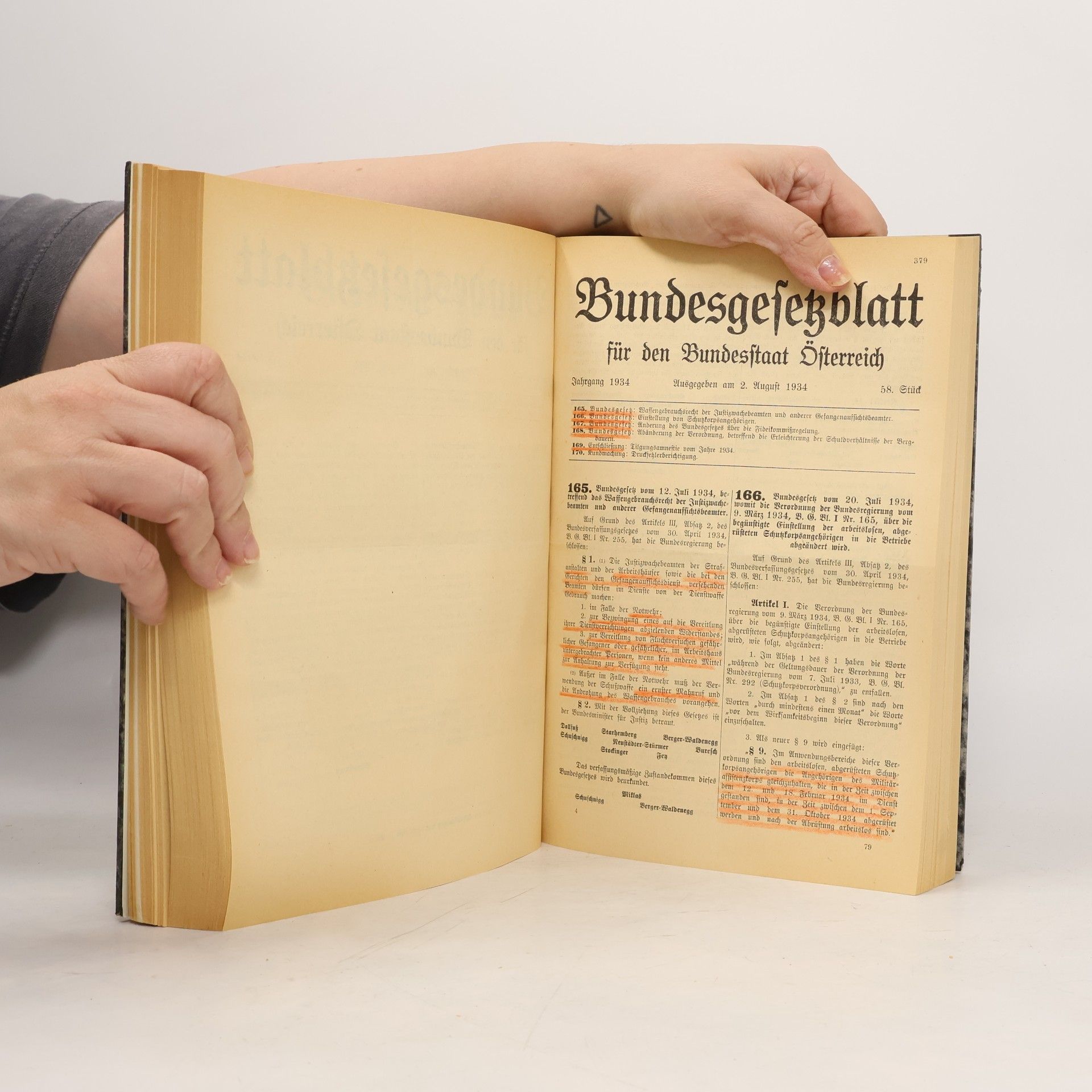 Autorenkollektiv Bundesgesetzblatt für den Bundesstaat Österreich. Jahrgang 1934, II.