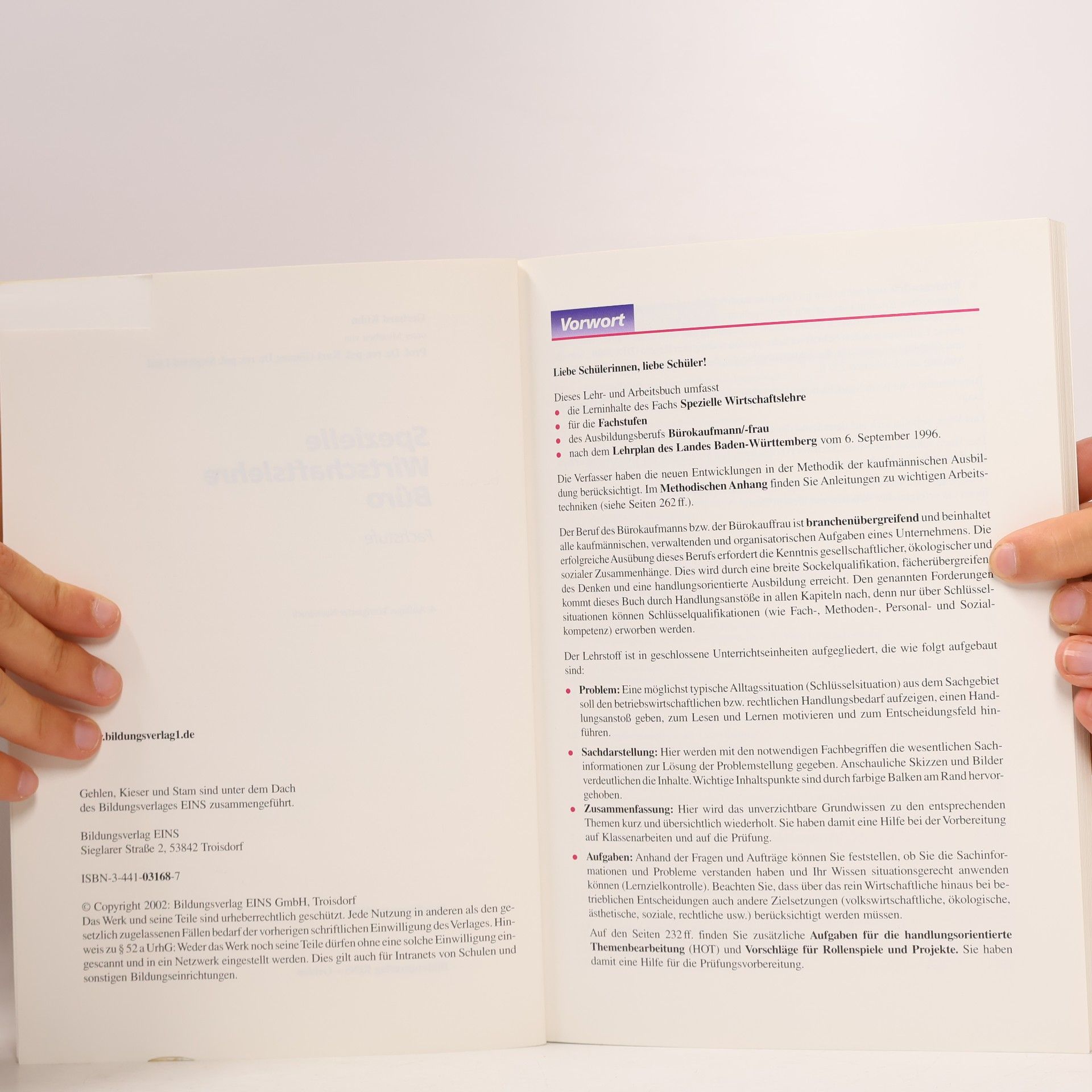 Gerhard Kühn Spezielle Wirtschaftslehre, Büro, Ausgabe Baden-Württemberg, EURO, Lehr- und Arbeitsbuch - Fachstufe - Hauptbd.