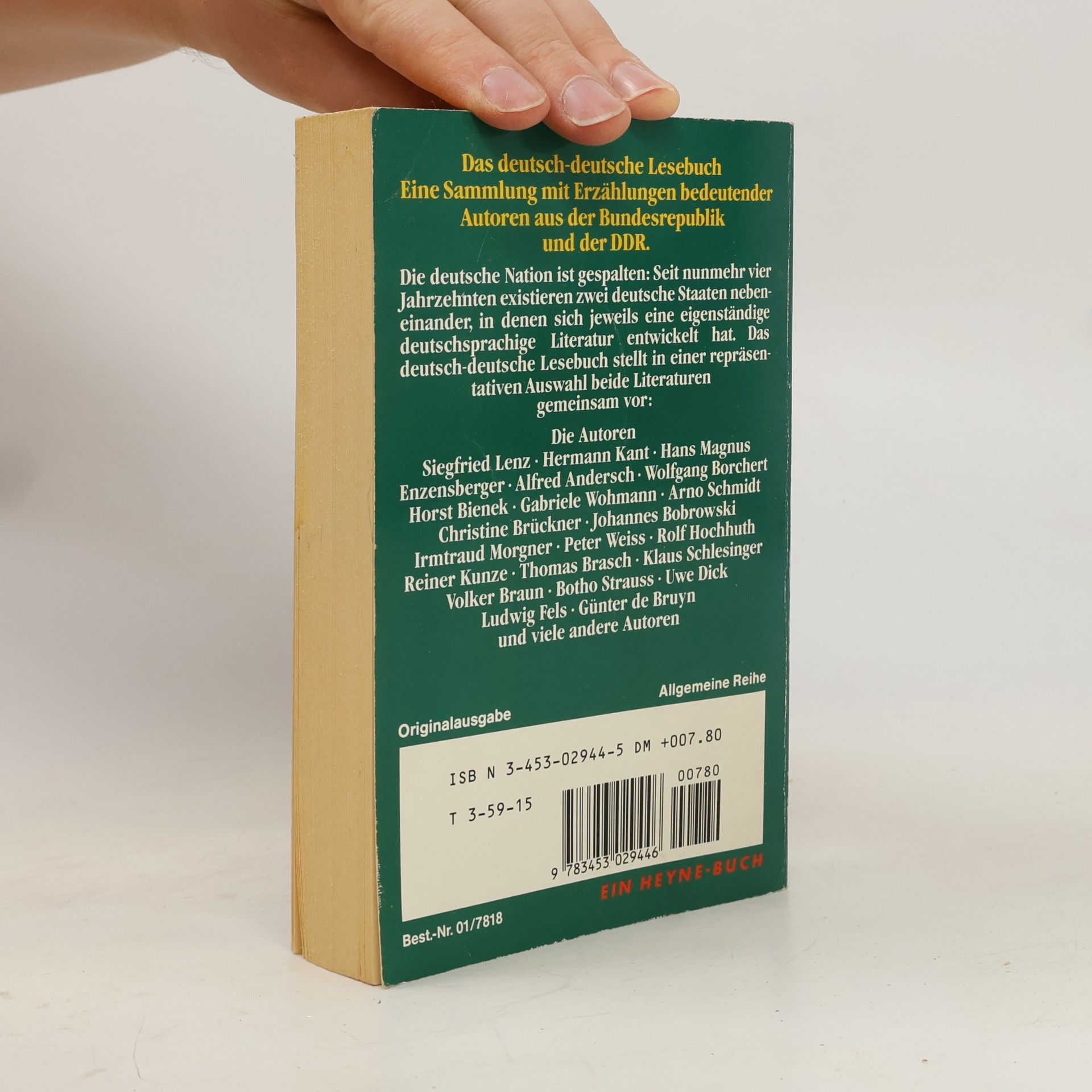 Manfred Kluge Das deutsch-deutsche Lesebuch