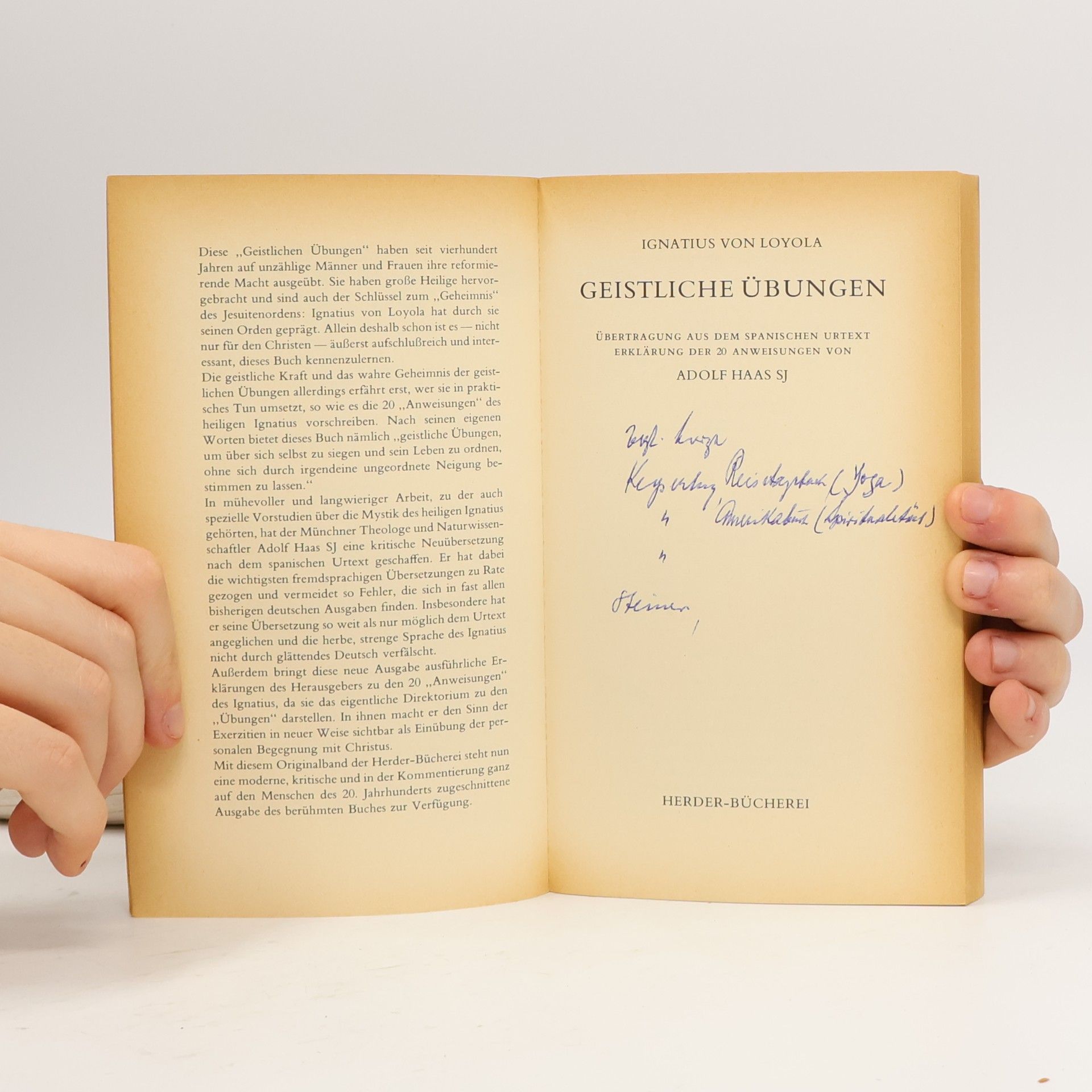 Ignatius von Loyola Geistliche Übungen