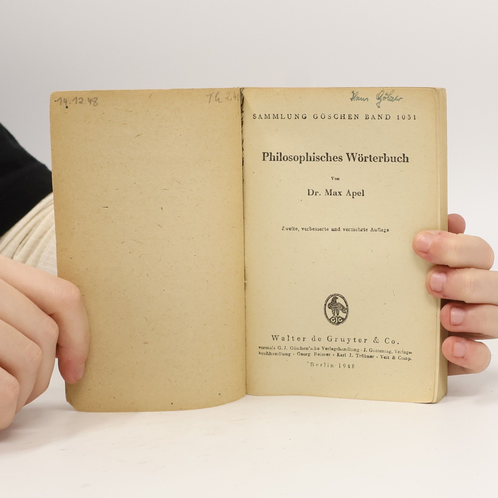Max Apel Philosophisches Wörterbuch