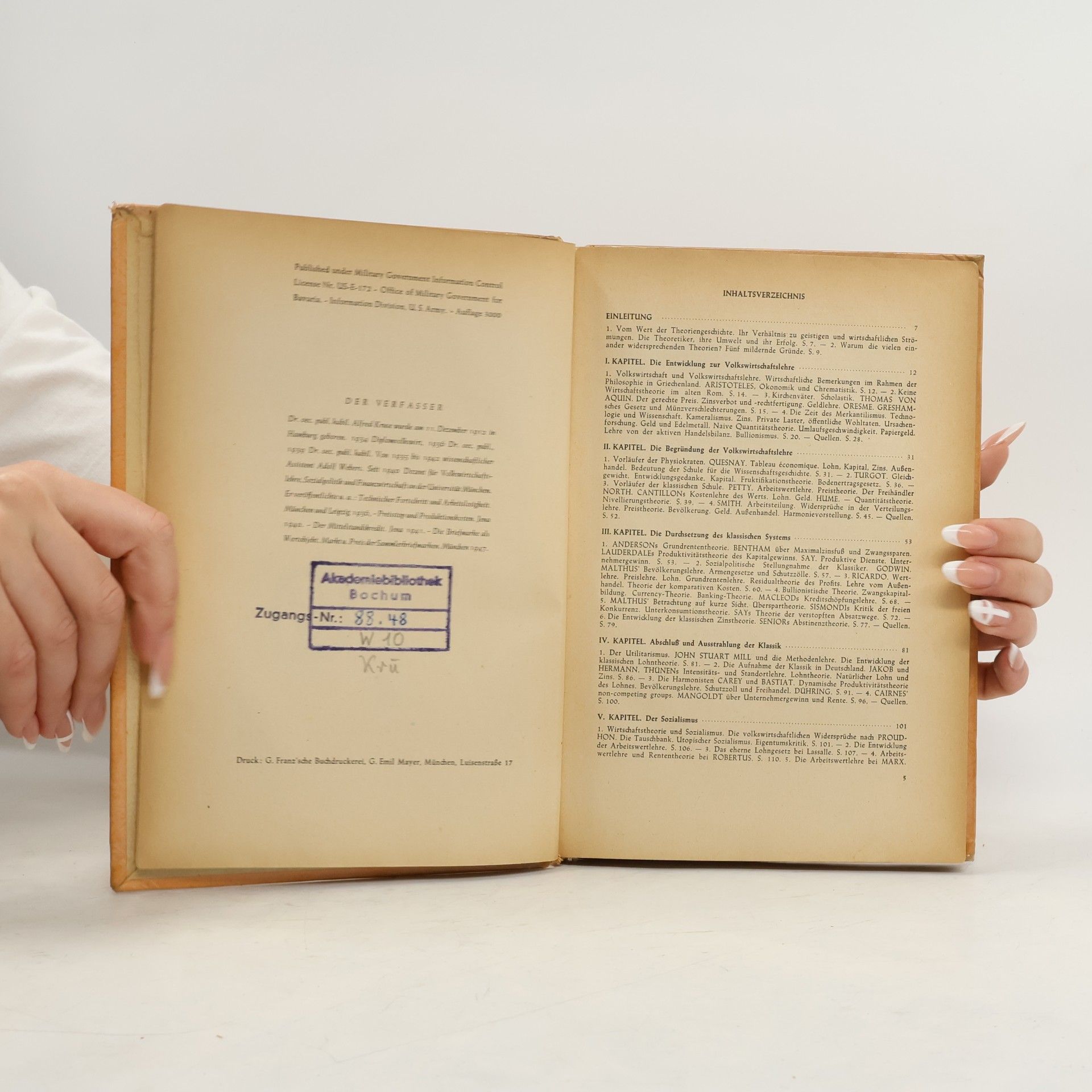 Alfred Kruse Geschichte der volkswirtschaftlichen Theorien