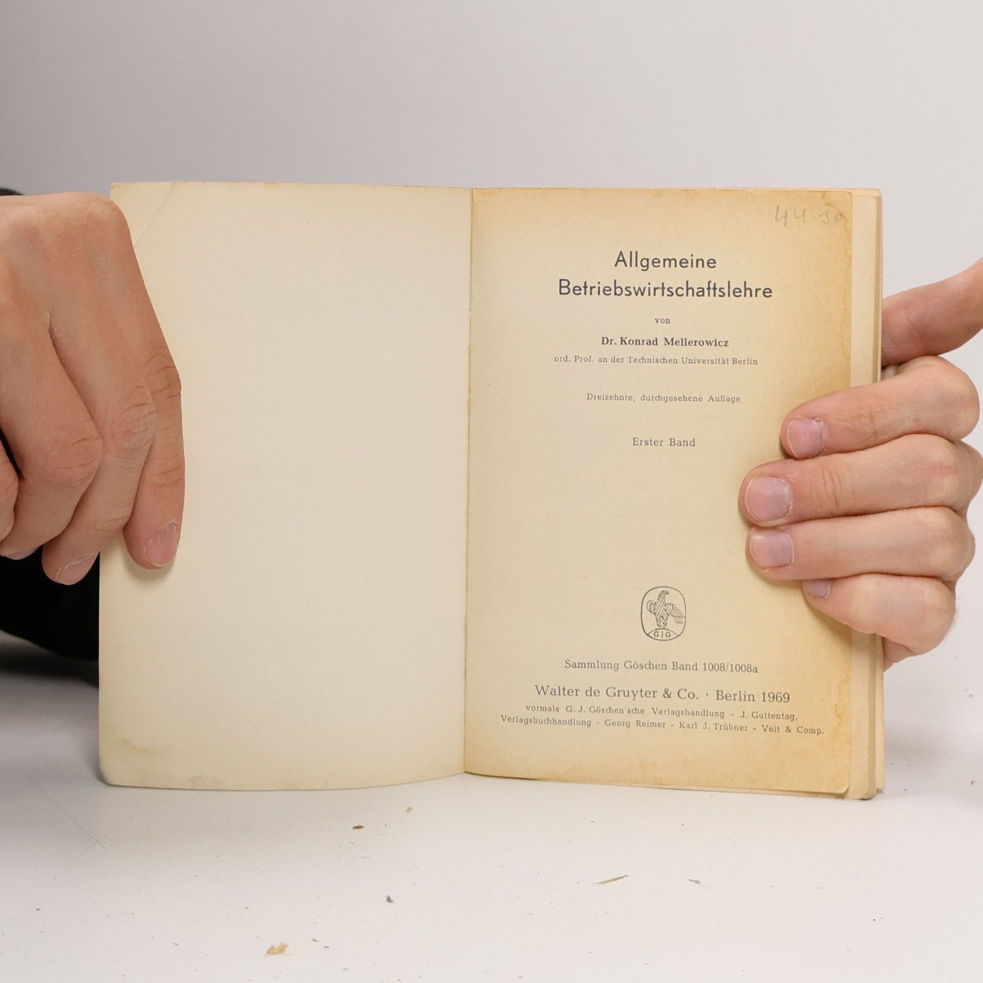 Konrad Mellerowicz Allgemeine Betriebswirtschaftslehre I