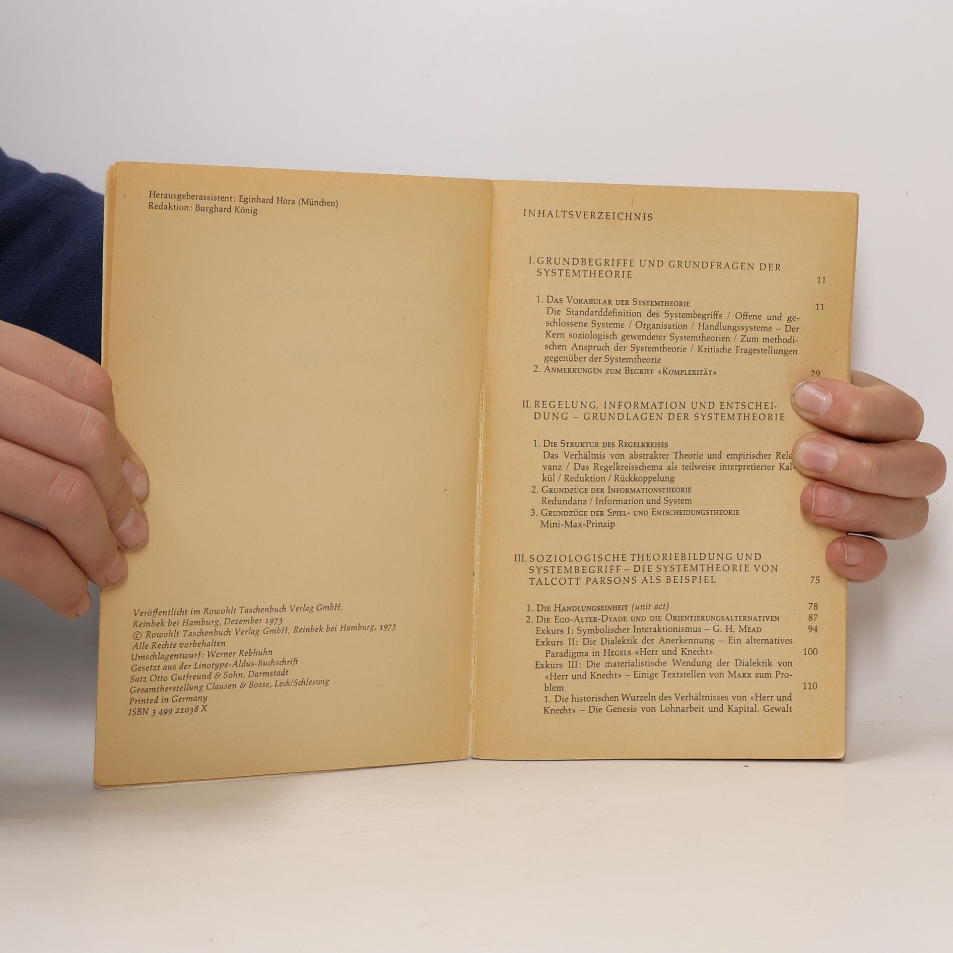 Rainer Prewo Systemtheoretische Ansätze in der Soziologie