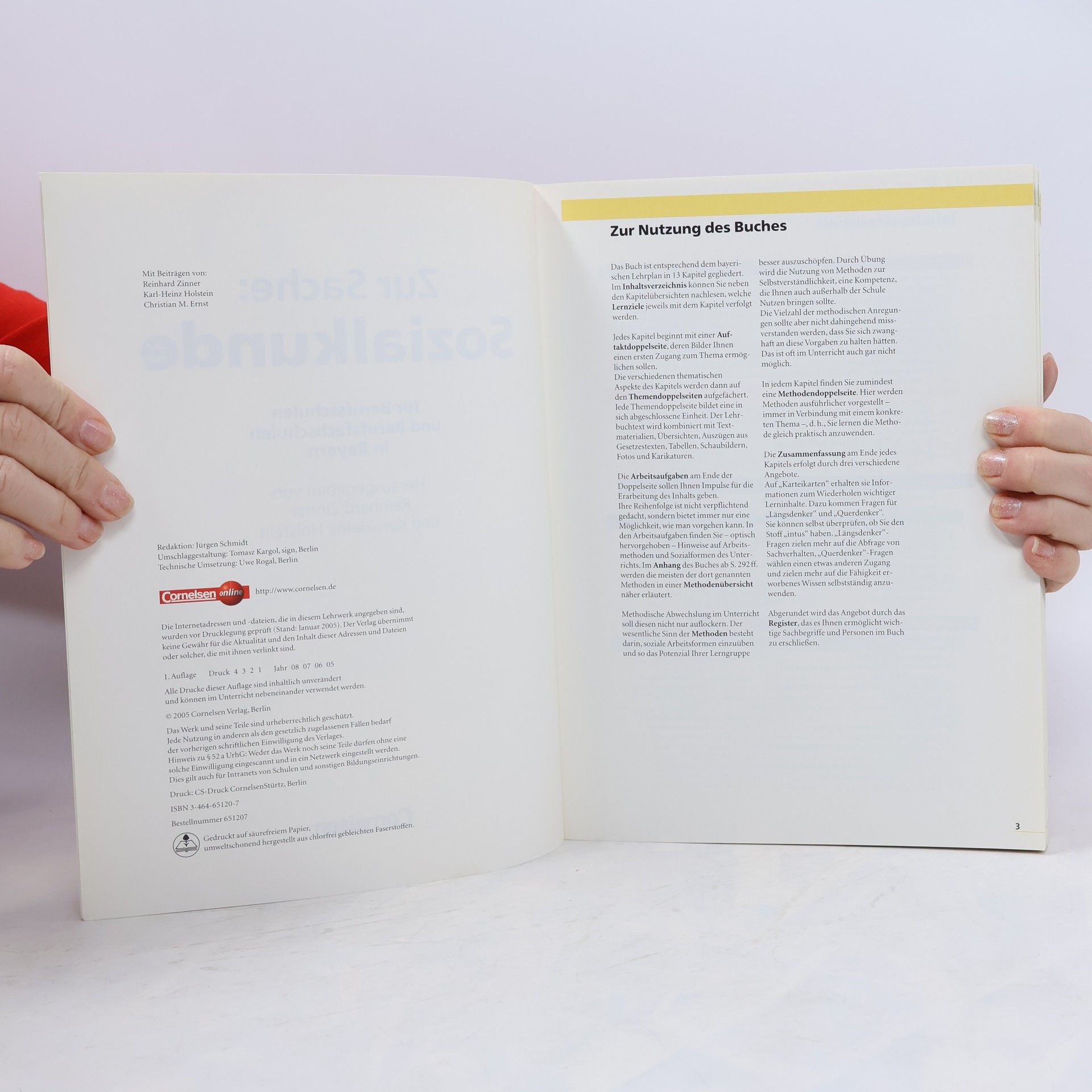 Karl-Heinz Holstein Zur Sache: Sozialkunde - Berufsschulen und Berufsfachschulen in Bayern: 10.-12. Jahrgangsstufe - Schülerbuch - Prüfauflage