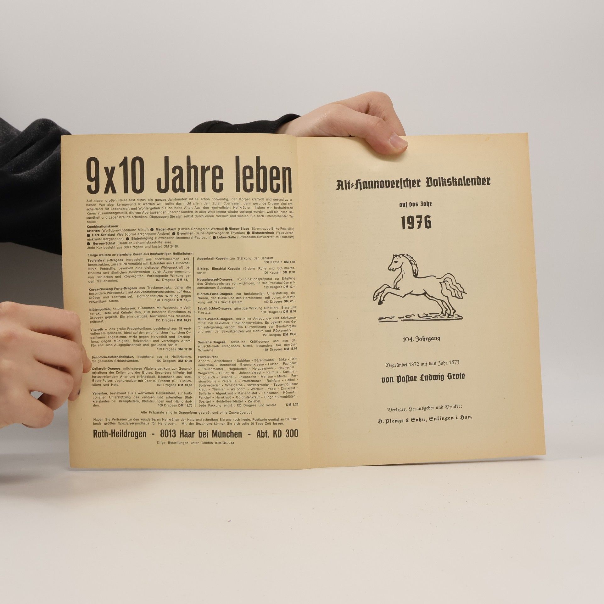 Ludwig Grote Alt-hannoverscher Volks-Kalender 1976