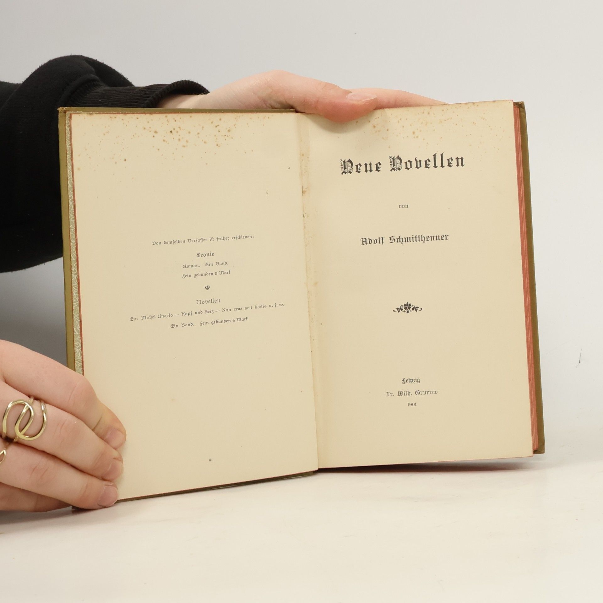 Adolf Schmitthenner Neue Novellen