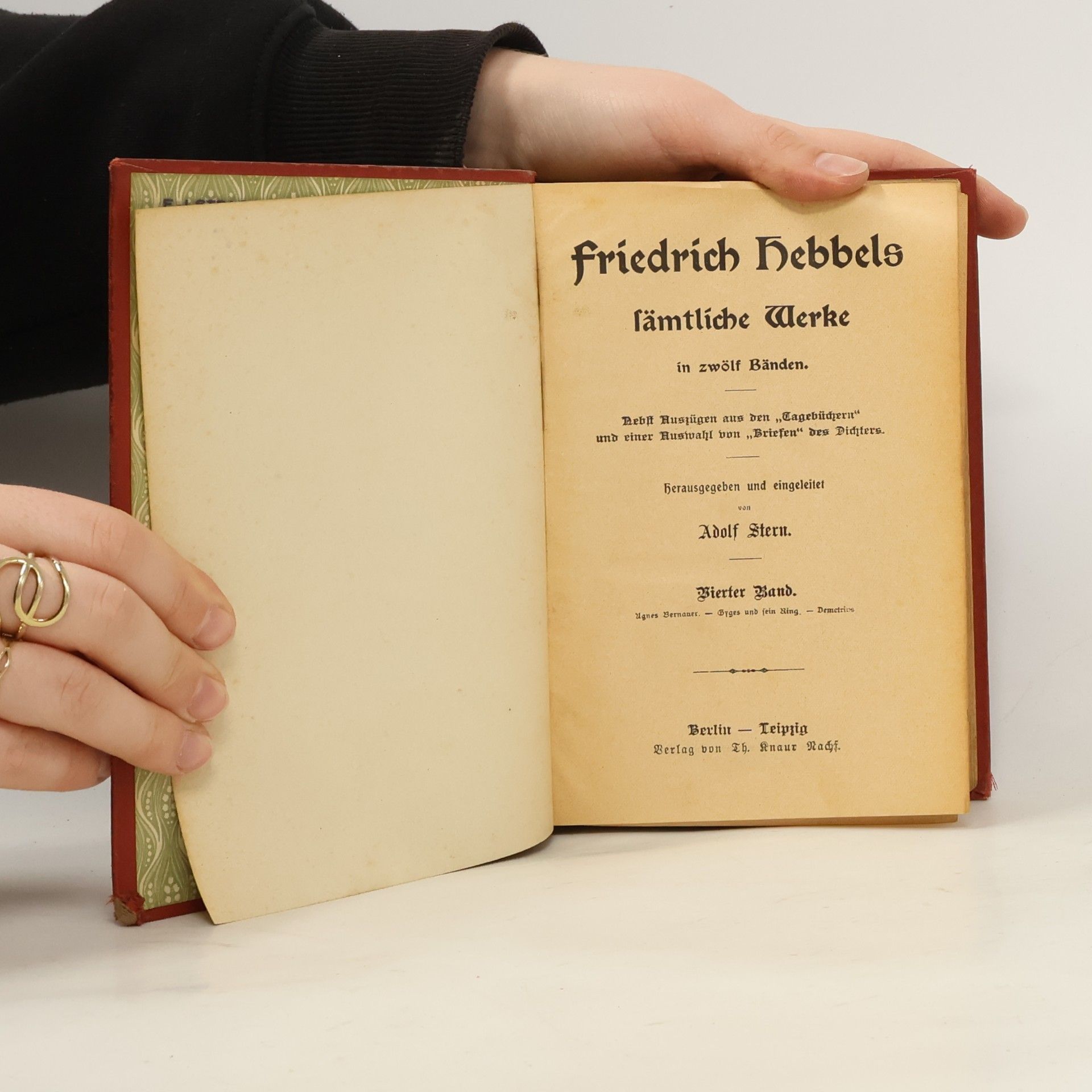 Christian Friedrich Hebbel Hebbels Werke 4