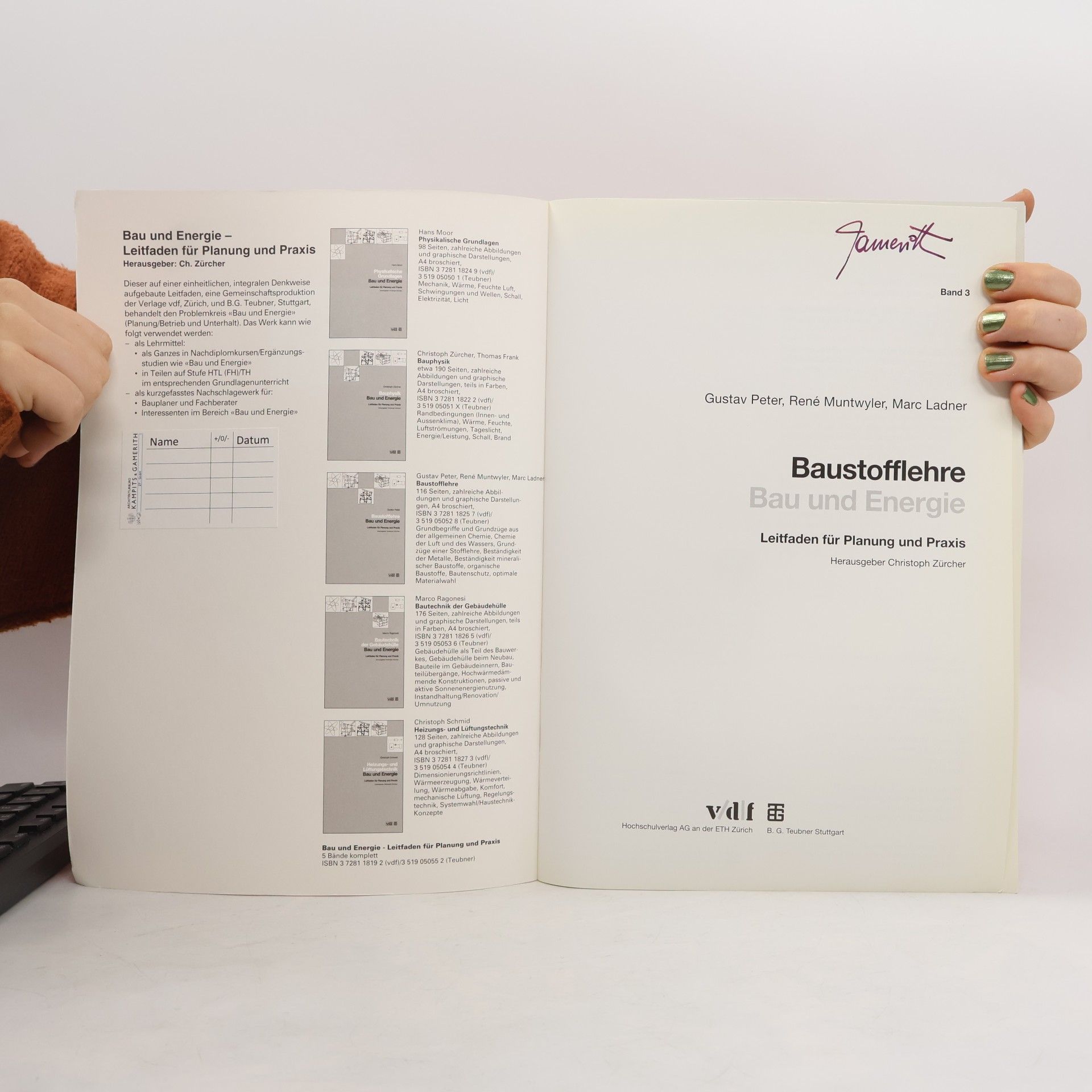 Ren Muntwyler Baustofflehre (Bau und Energie, 3)