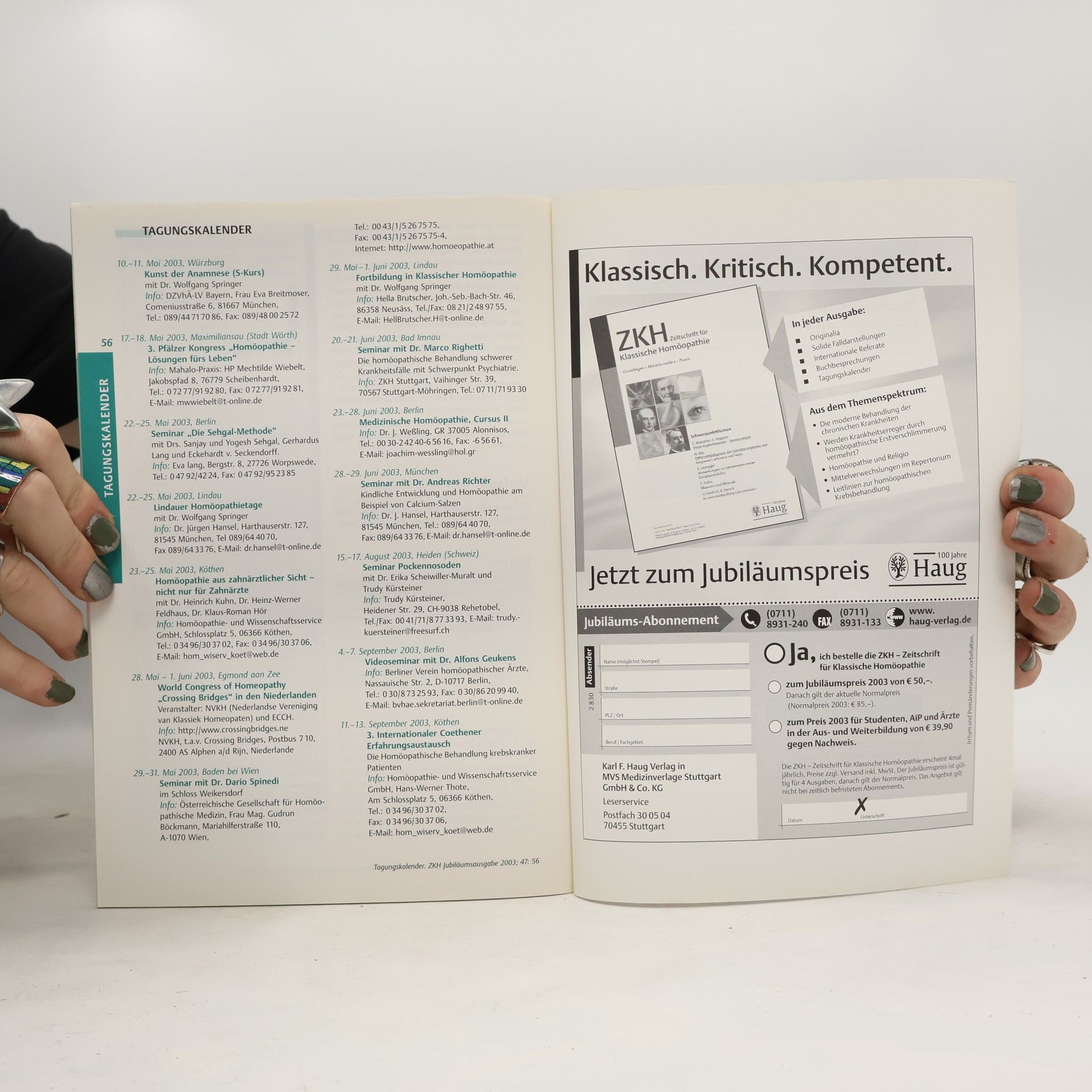 Pierre Schmidt ZKH Zeitschrift für Klassische Homöopathie