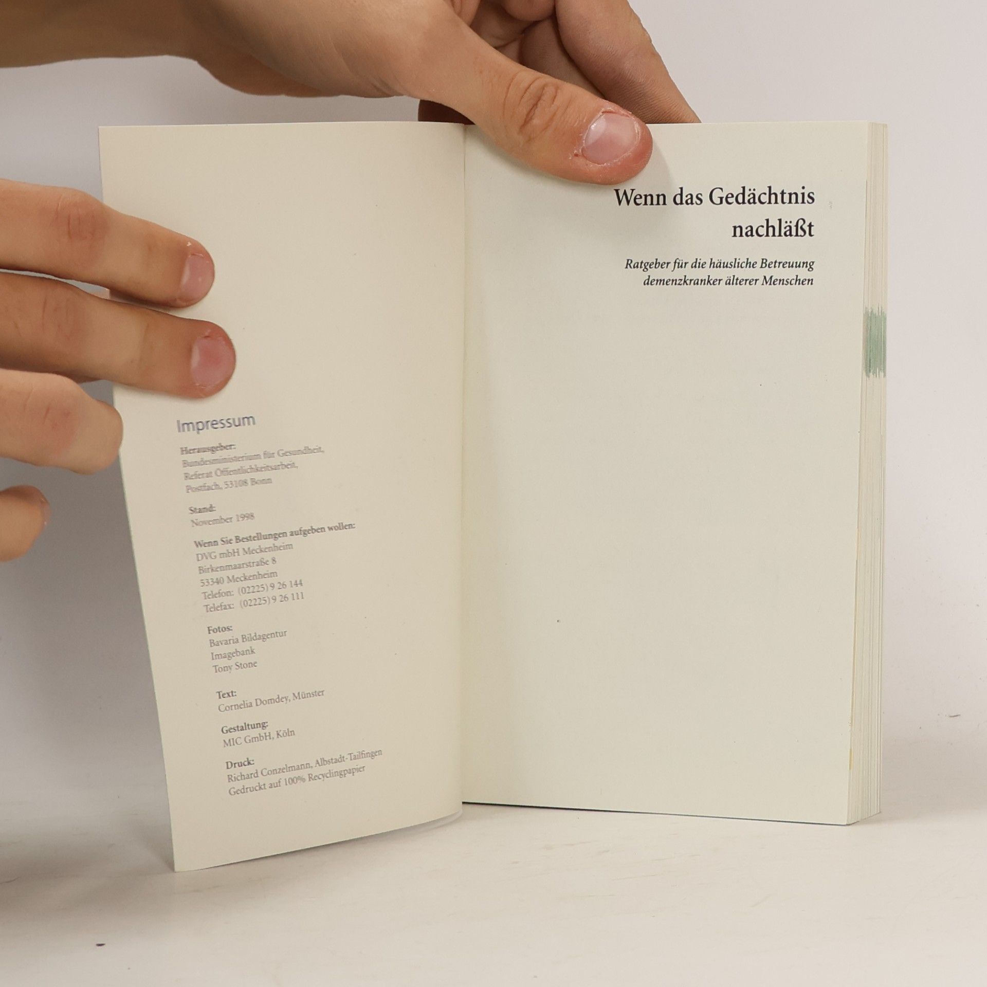 Various authors Wenn das Gedächtnis nachläßt