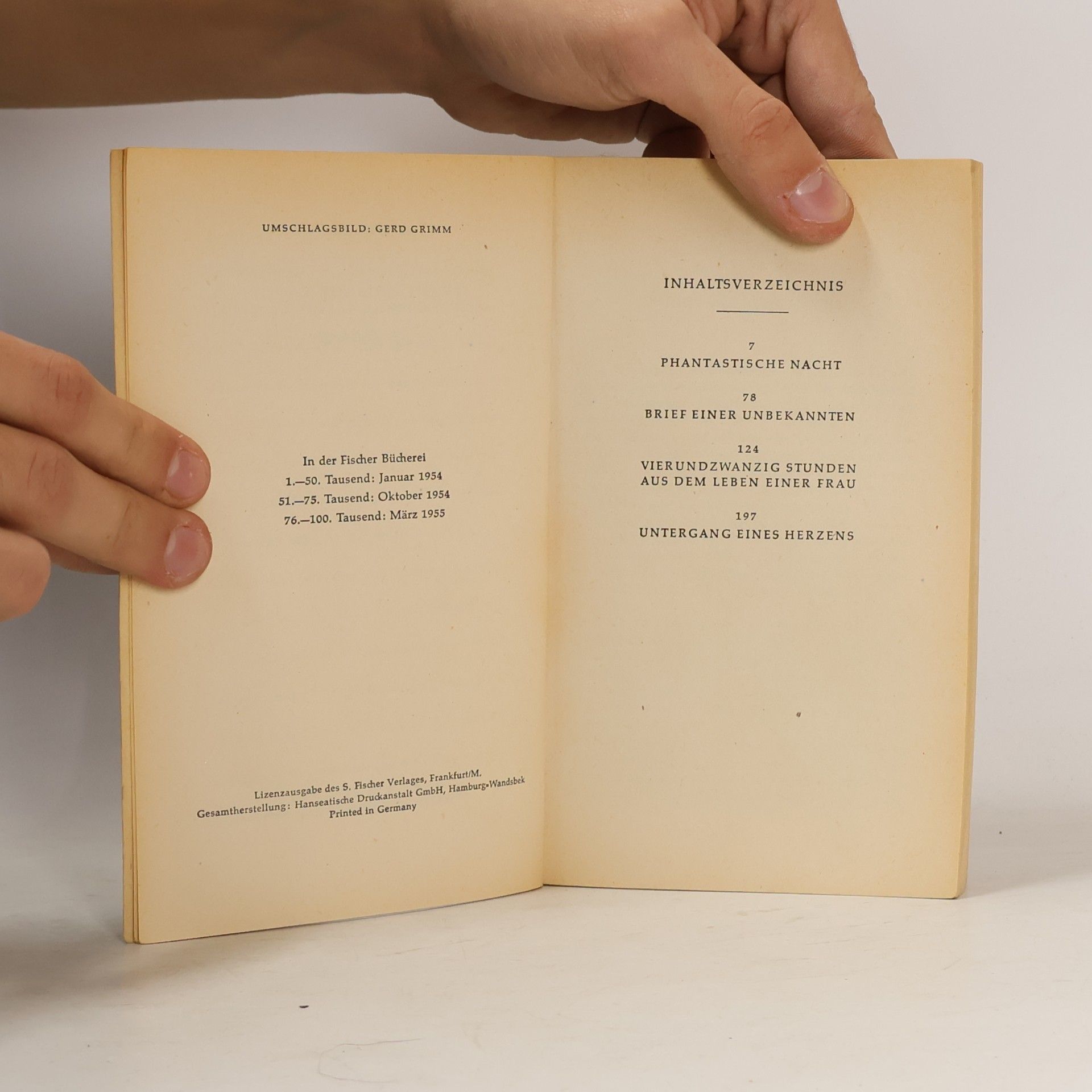 Stefan Zweig Phantastische Nacht