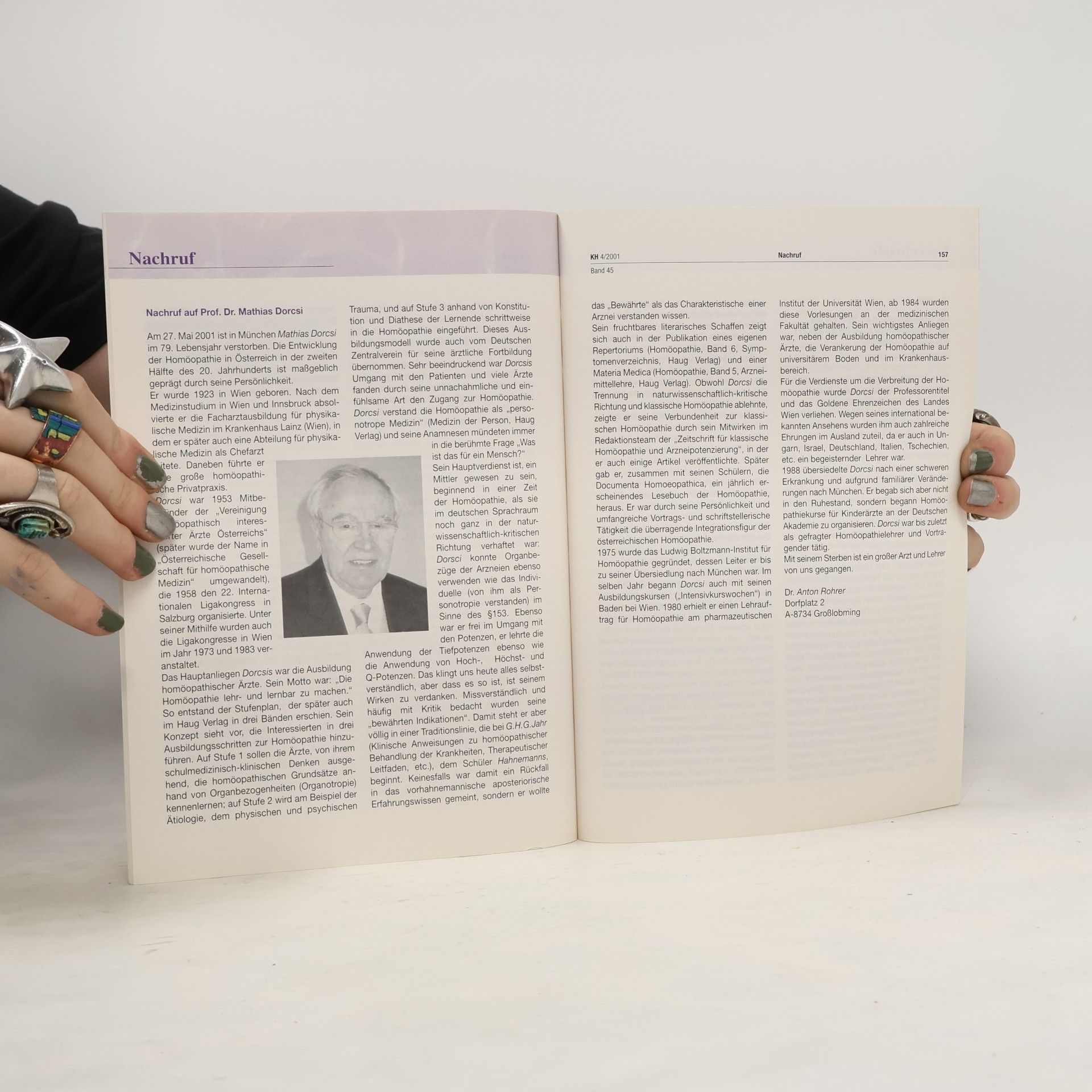 M. Bündner Zeitschrift für Klassische Homöopathie 45