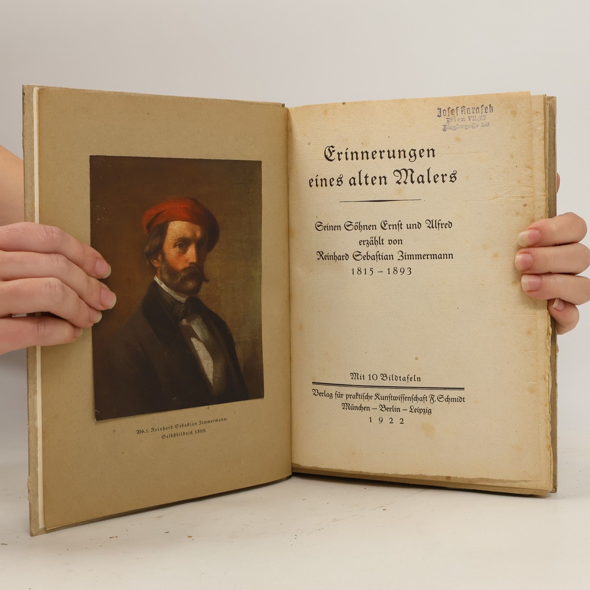 Reinhard Sebastian Zimmermann Erinnerungen eines alten Malers