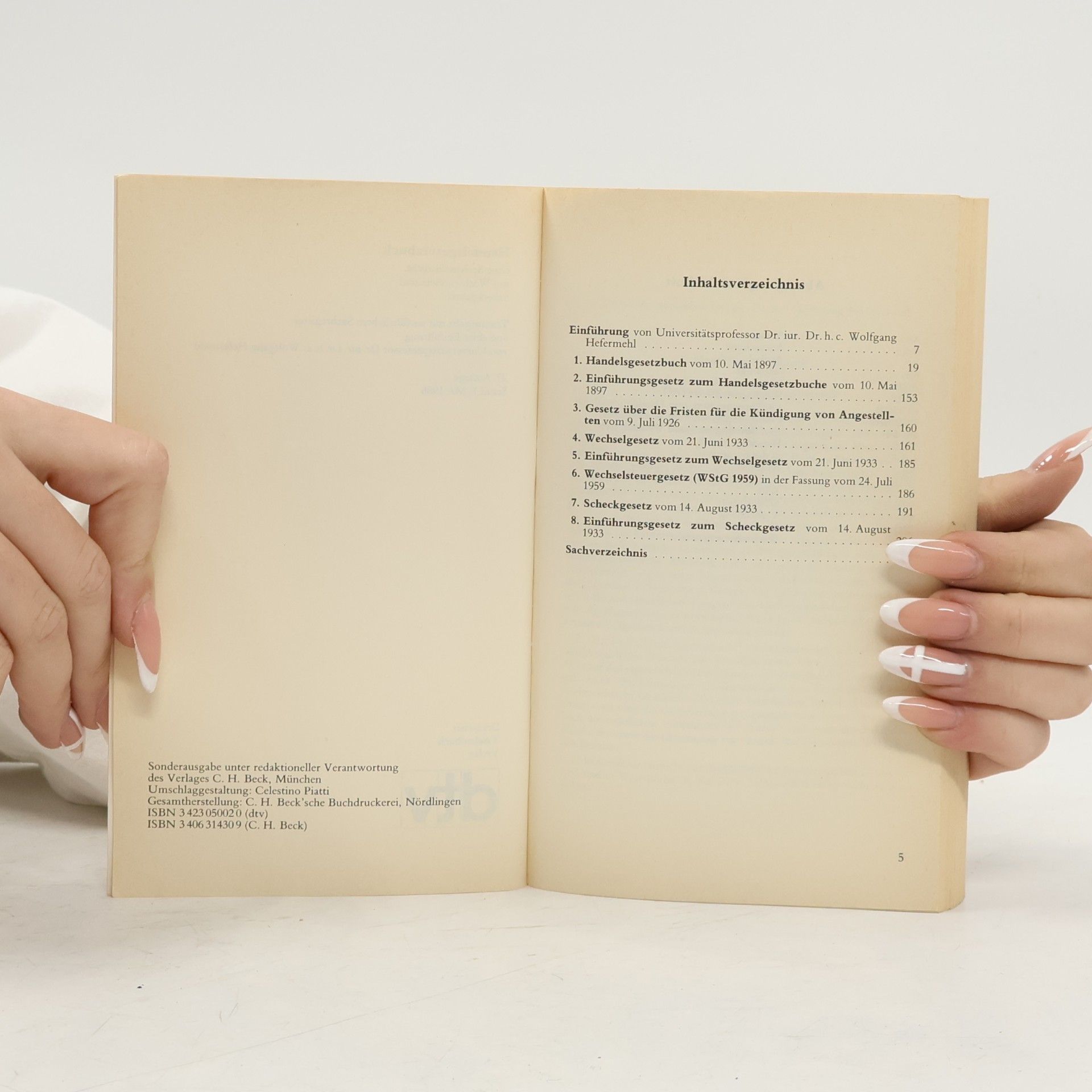 Celestino Piatti Handelsgesetzbuch Wechselgesetz Scheckgesetz