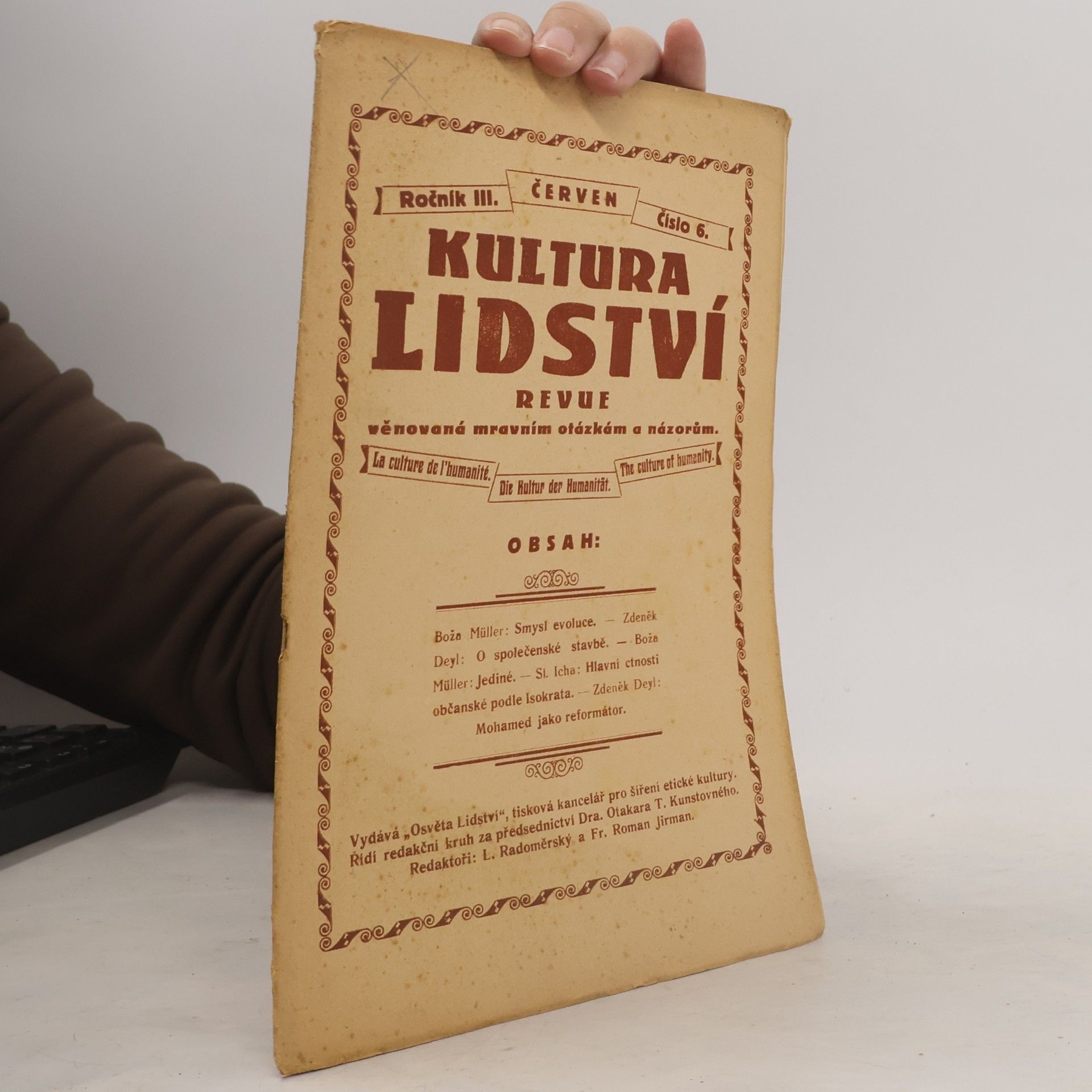 Kultura lidství : ethická revue