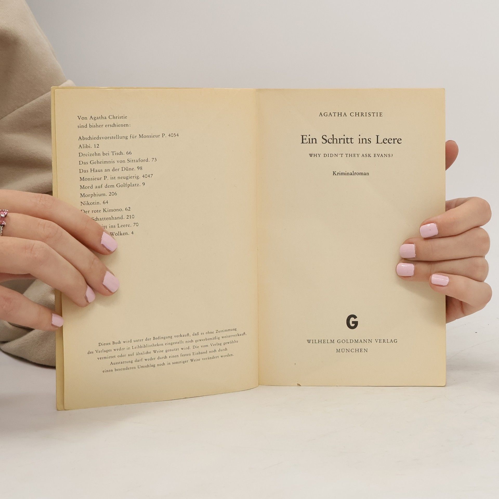 Agatha Christie Ein Schritt ins Leere