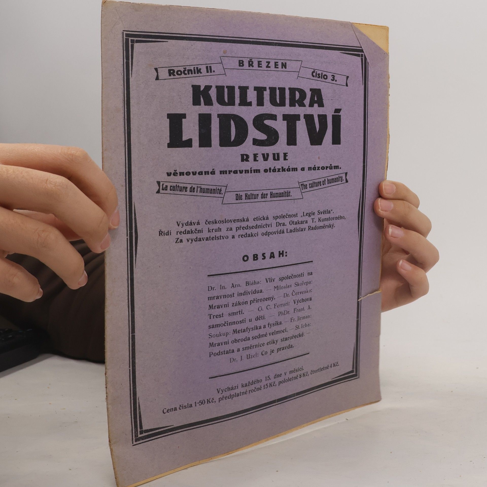 Various authors Kultura lidství Ročník II. Číslo 3