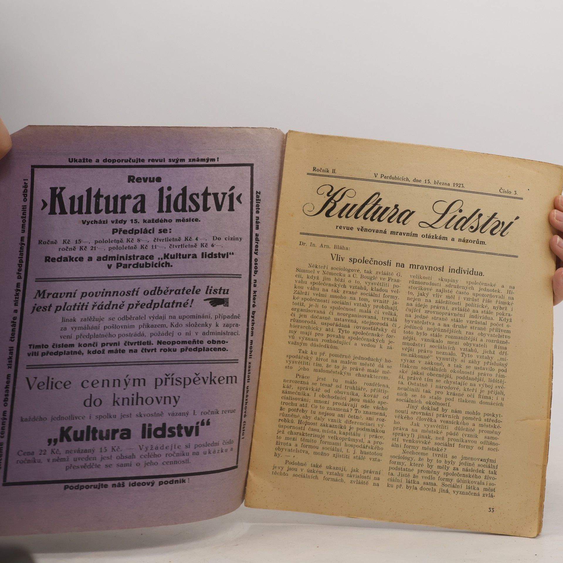 Various authors Kultura lidství Ročník II. Číslo 3