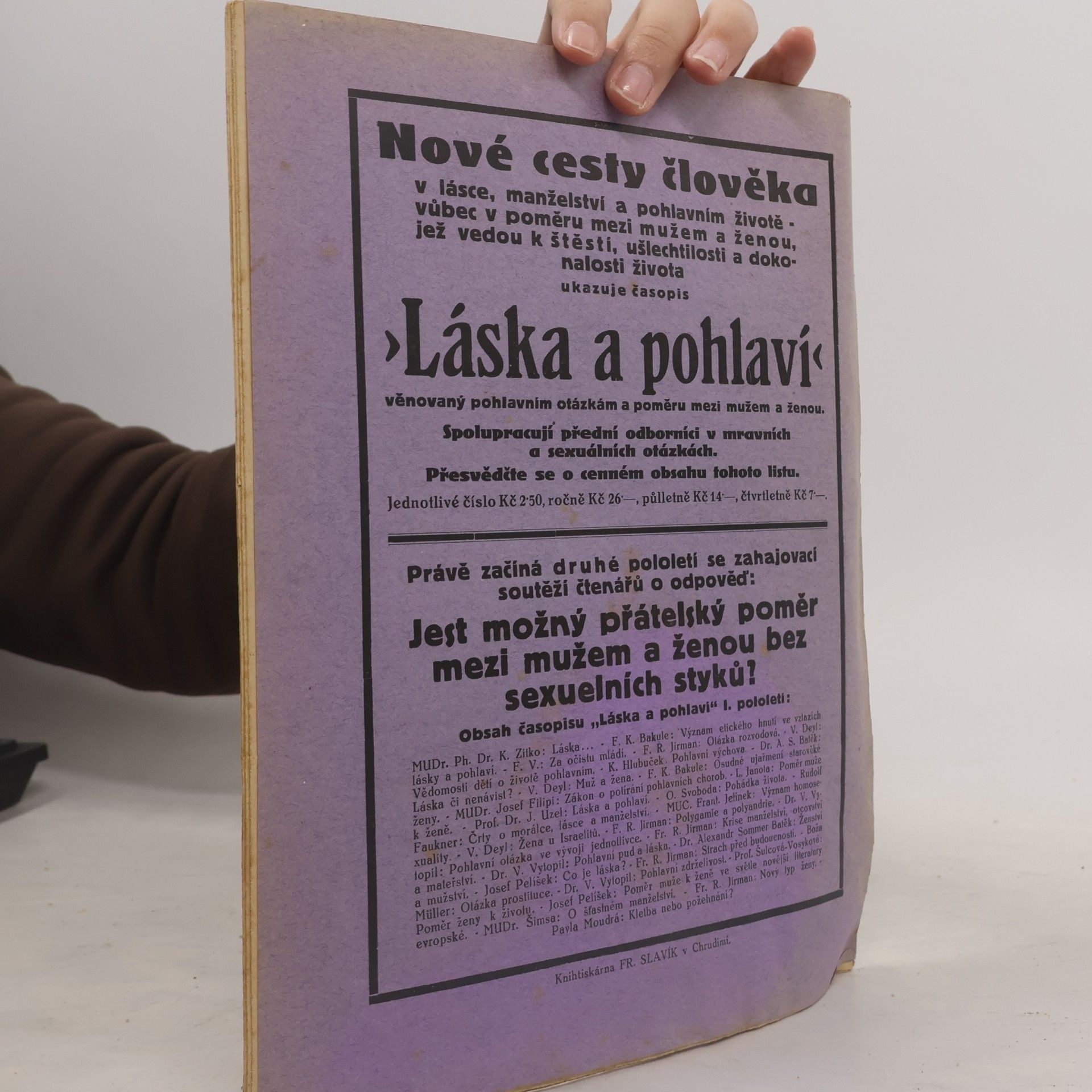 Arn. Bláha Kultura lidství Ročník II. Číslo 4.