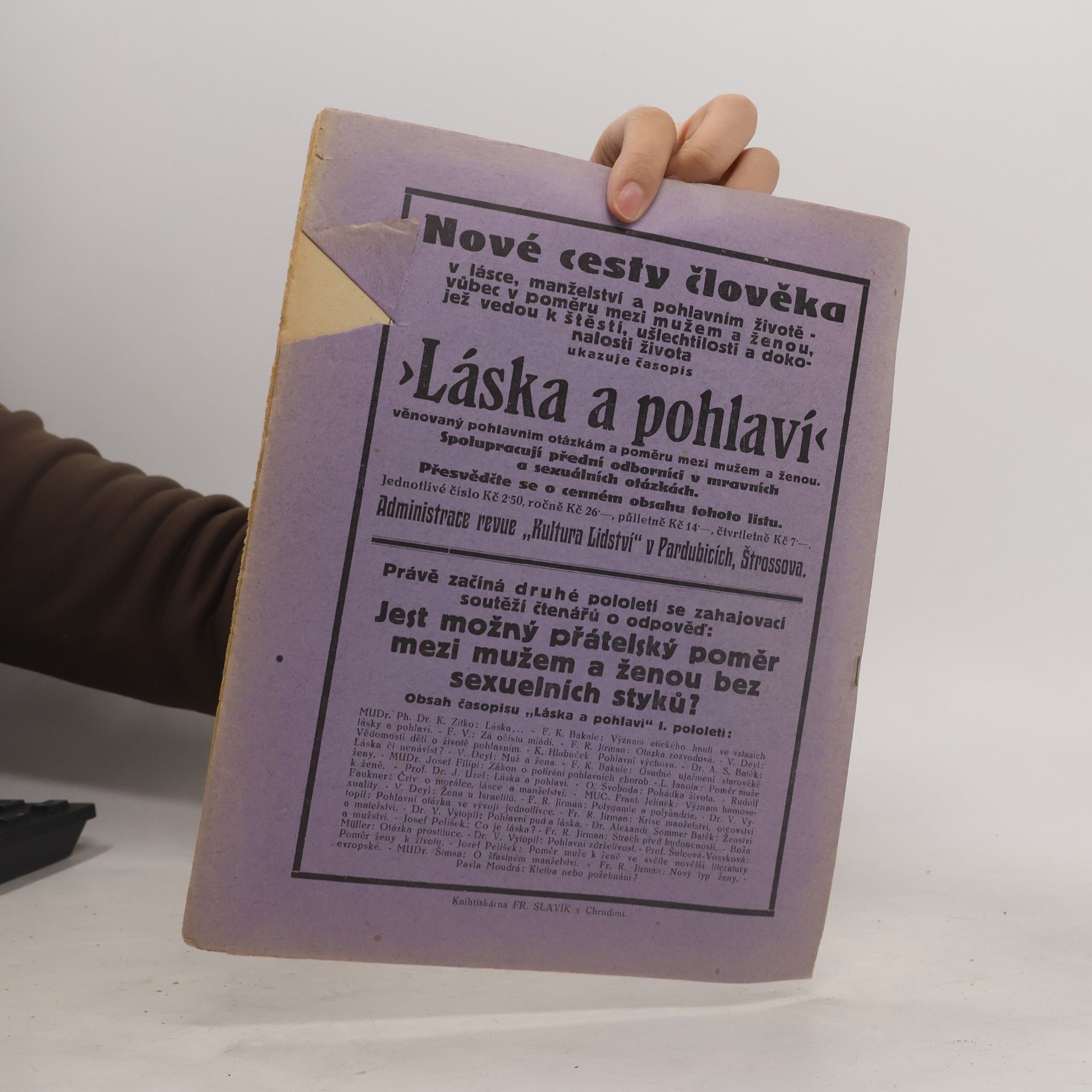 Otakar Kunstovný Kultura lidství, ročník II., číslo 5