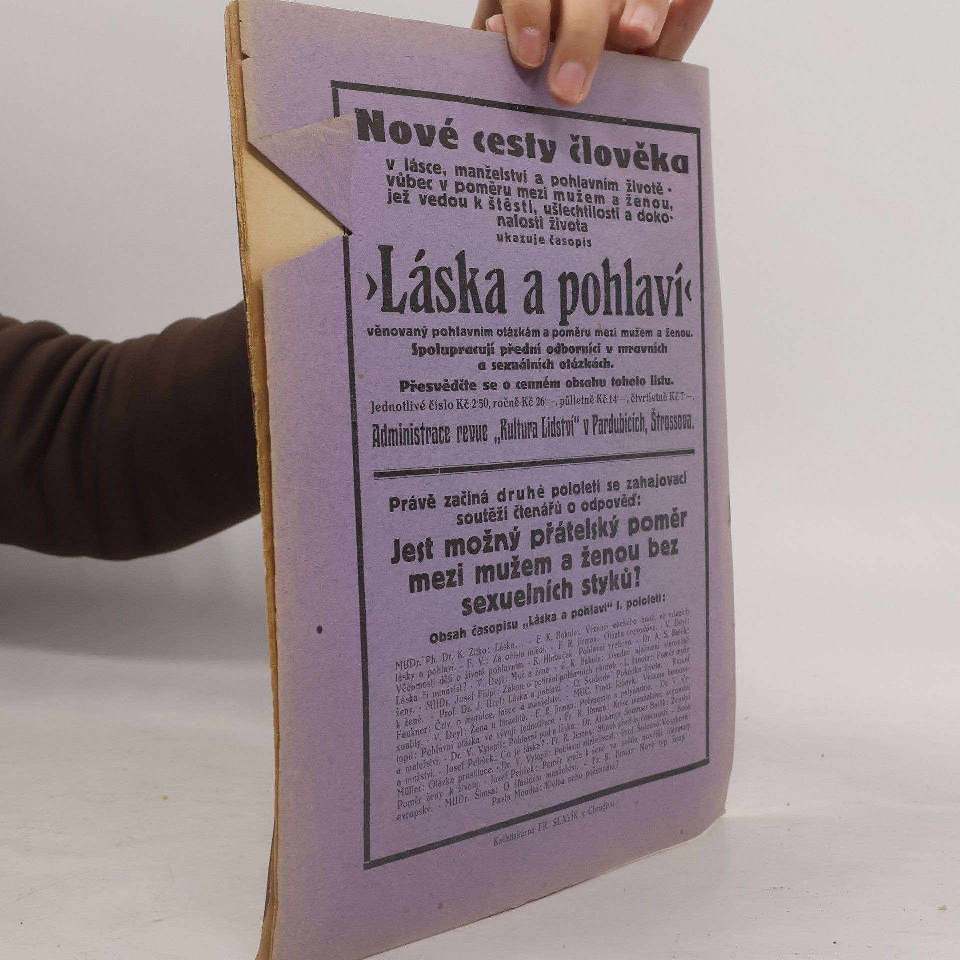 Otakar Kunstovný Kultura lidství, ročník II., číslo 5