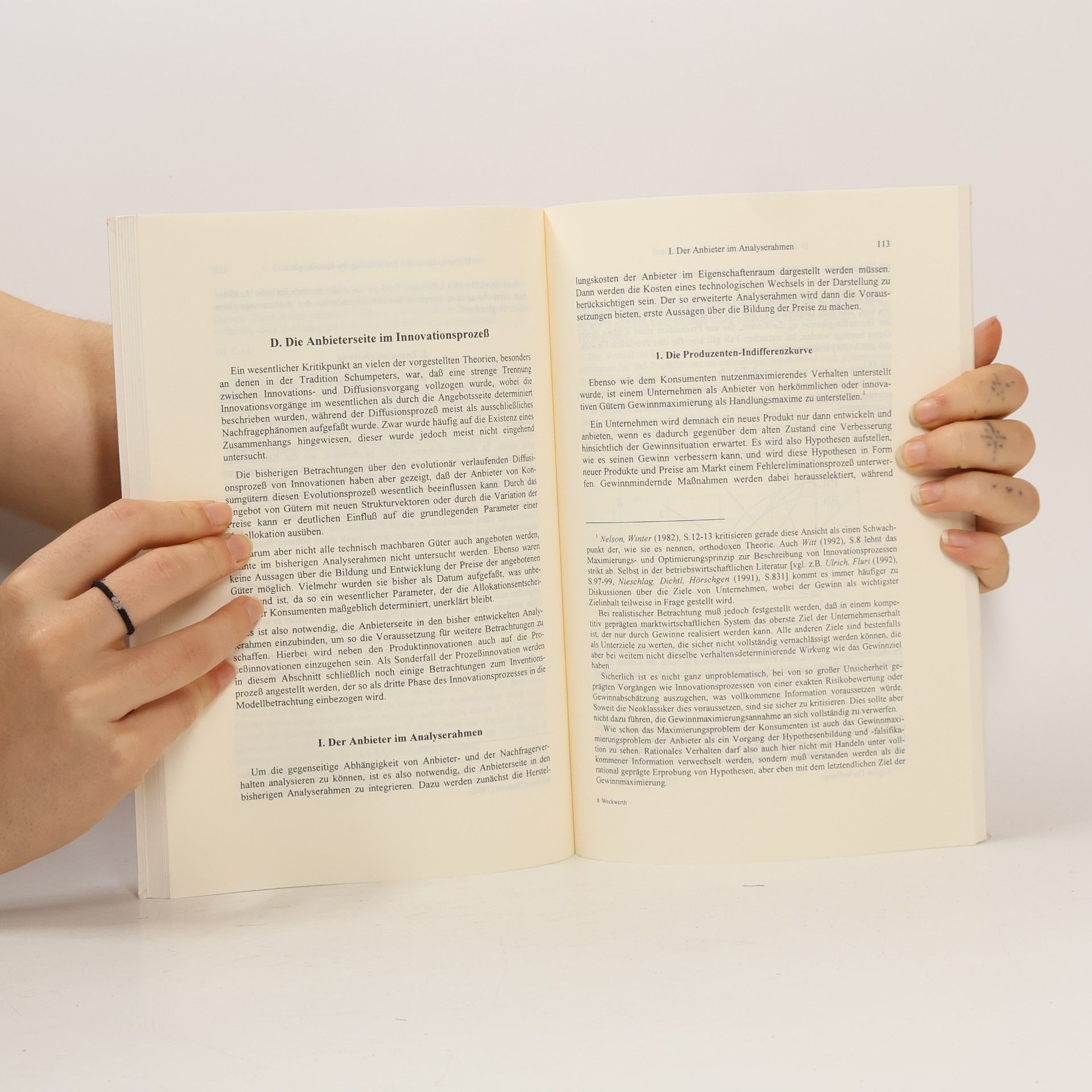 Joachim Weckwerth Volkswirtschaftliche Schriften - 487: Eine nachfrageorientierte Innovationstheorie. Mit Abb.