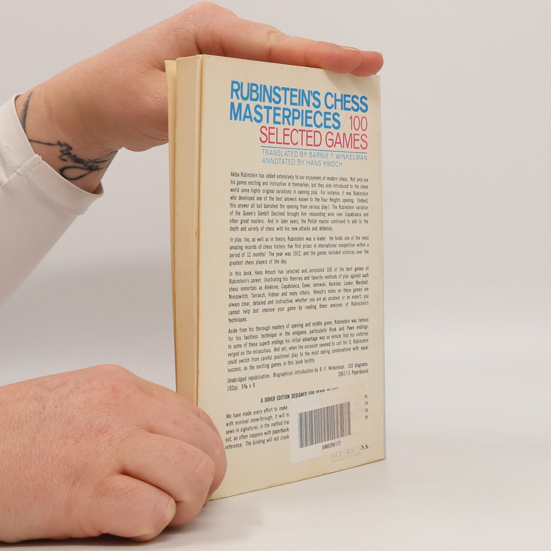 Akiba Rubinstein Rubinstein's Chess Masterpieces