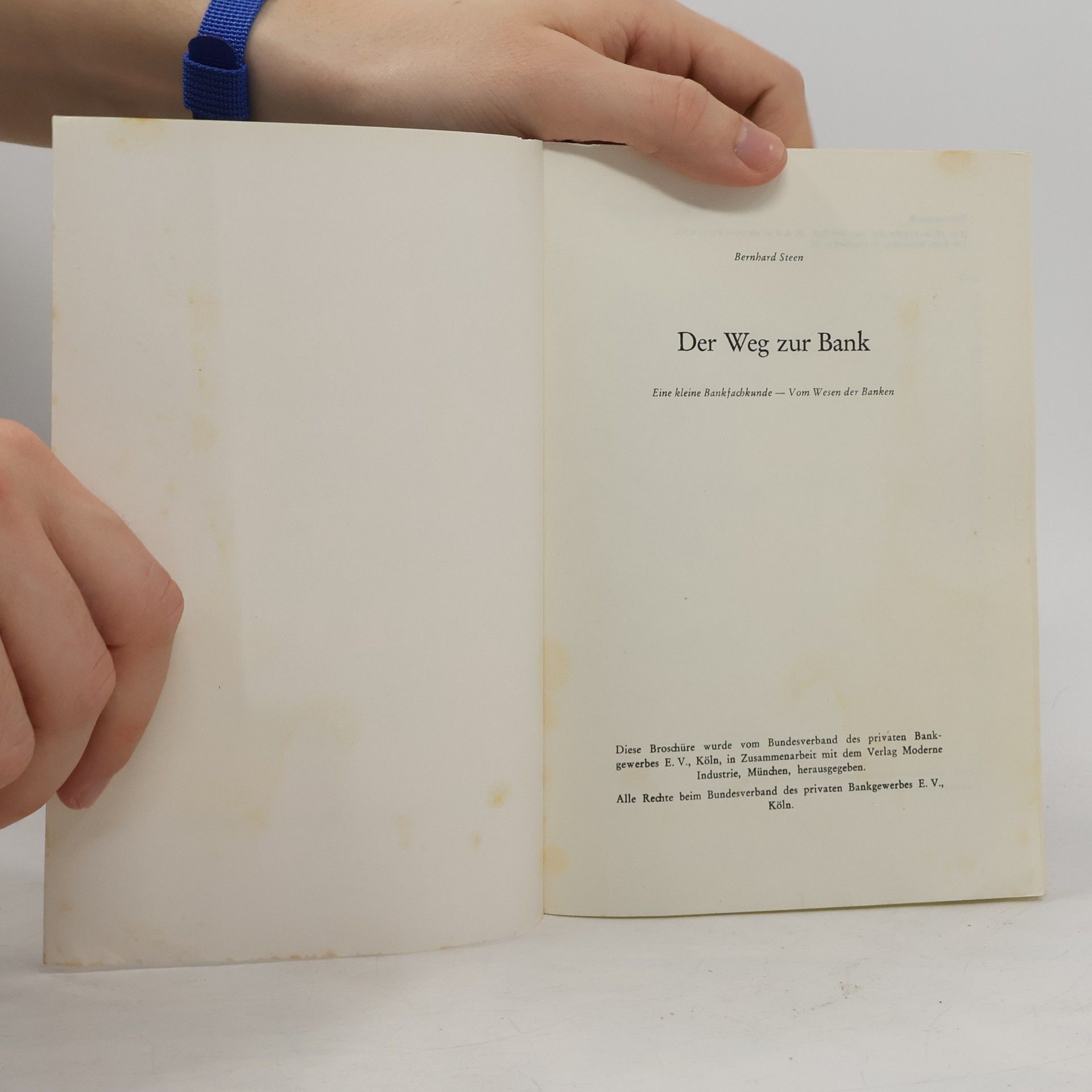 Bernhard Steen Der Weg zur Bank
