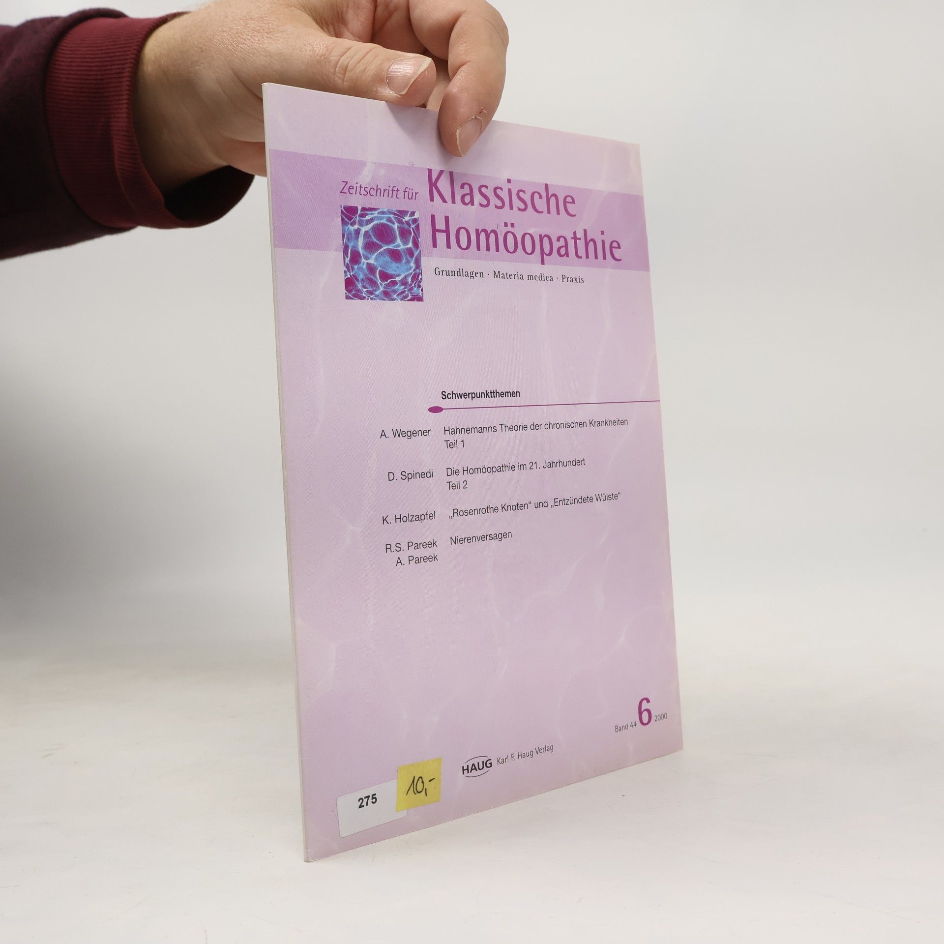 Autorenkollektiv Zeitschrift für Klassische Homöopathie 44