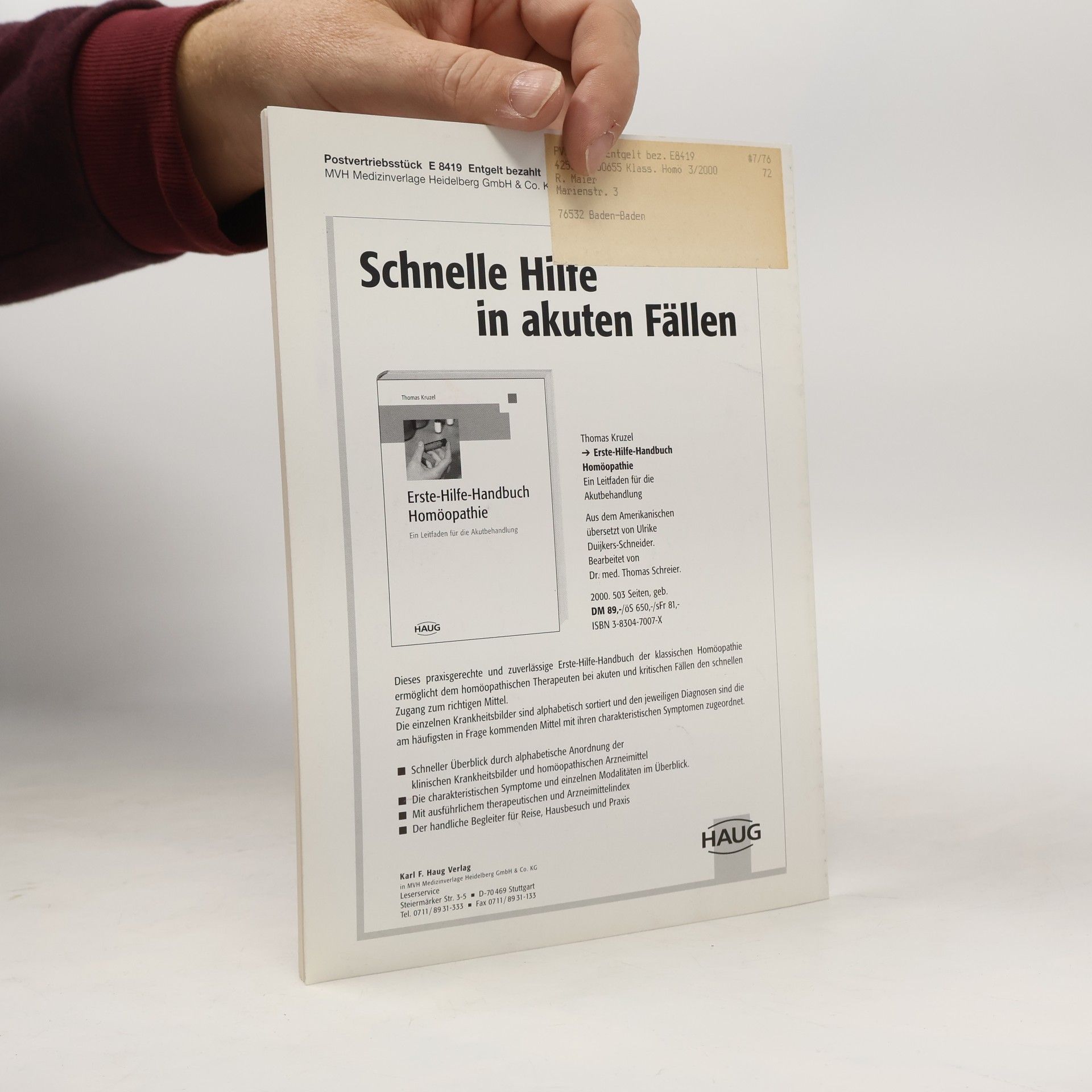 K. Holzapfel Klassische Homöopathie